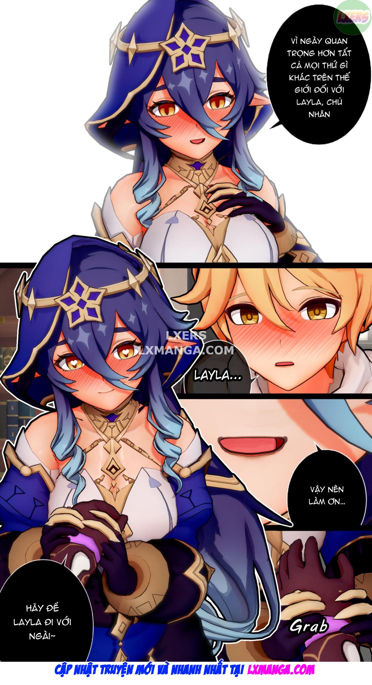Đọc truyện hentai Buổi tập luyện đêm muộn của Laylas - Oneshot