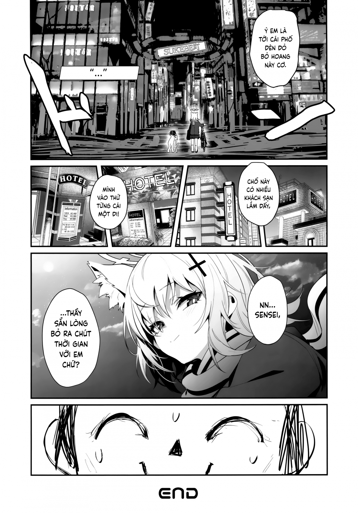 Đọc truyện hentai Bị Shiroko siuuuu hứng tình ép vào khách sạn tình yêu - Oneshot