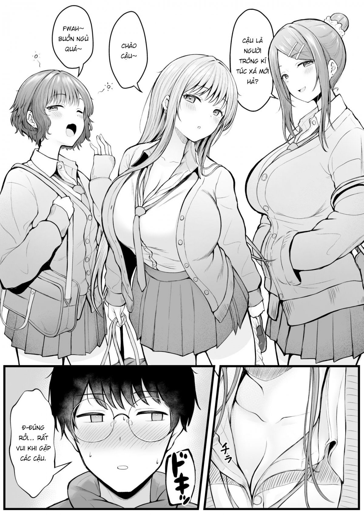 Đọc truyện hentai Joshiryou Kanrinin no Boku wa Gal Ryousei ni Furimawasarete masu - Haru 1