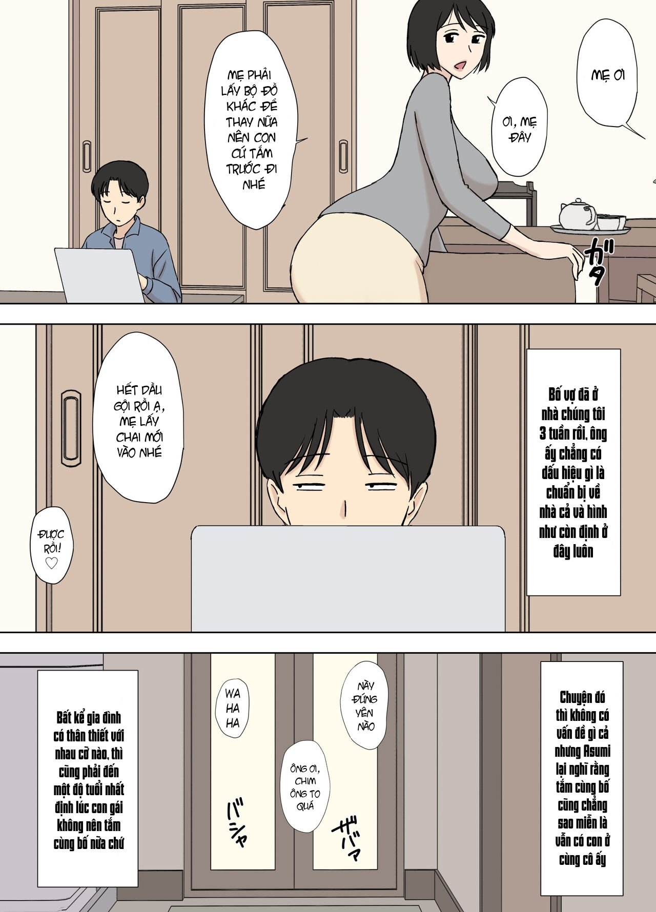 Đọc truyện hentai Vợ Tôi Vẫn Tắm Với Bố - Oneshot