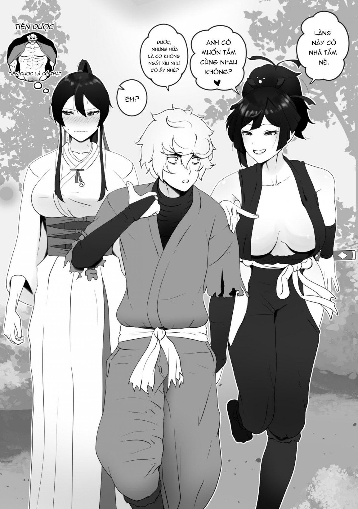 Đọc truyện hentai Gabimaru ga Arata na Tsuma-tachi o Te ni Ireru - Bantumlum