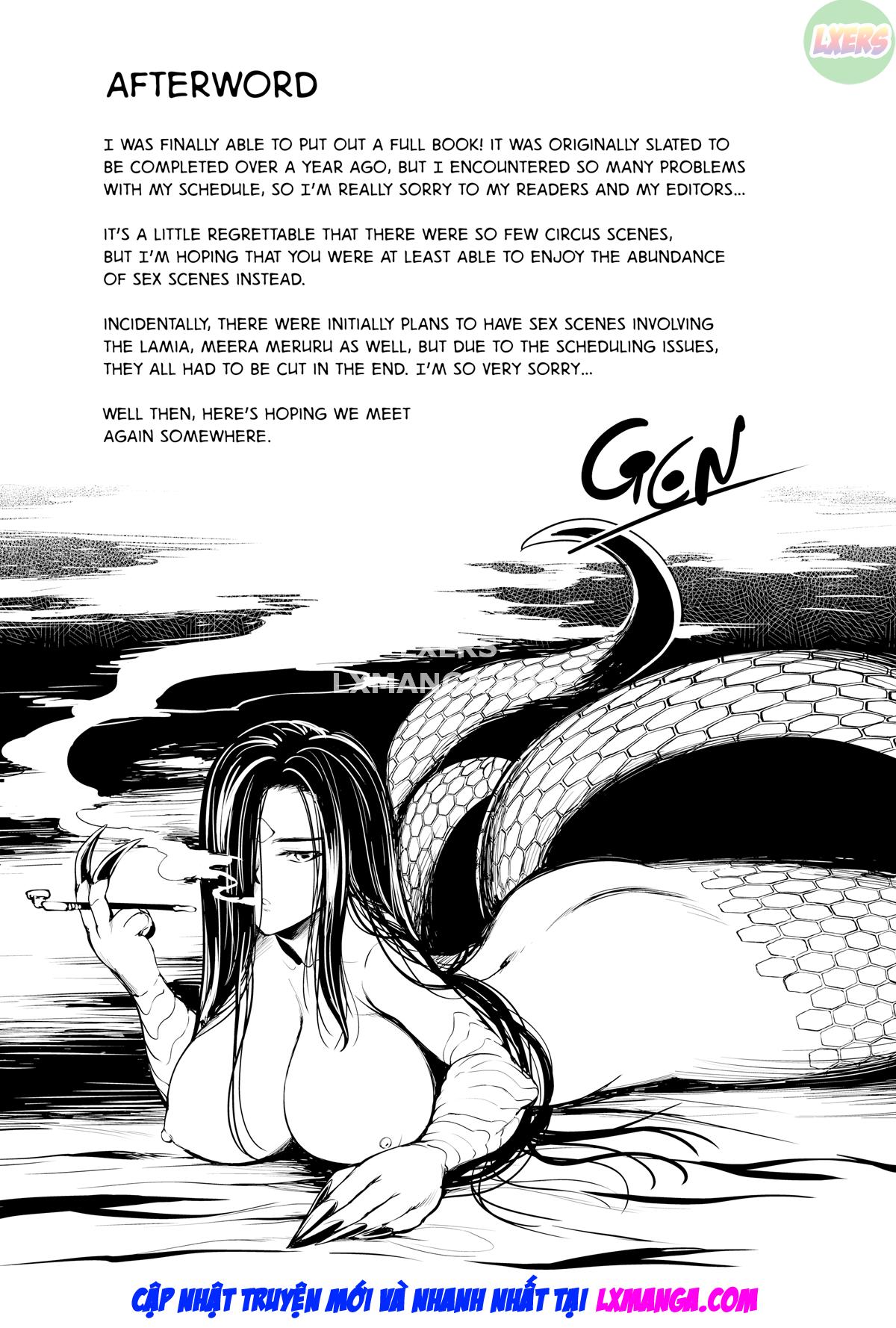 Đọc truyện hentai Rạp xiếc lãng mạn Cô gái quái vật Chap 5 [END]