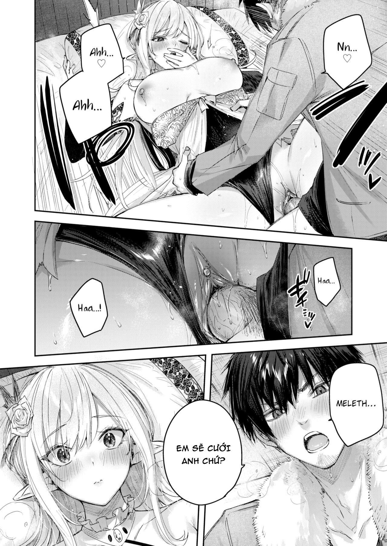 Đọc truyện hentai Anh chàng thợ săn và cô yêu tinh may mắn - Chap 2