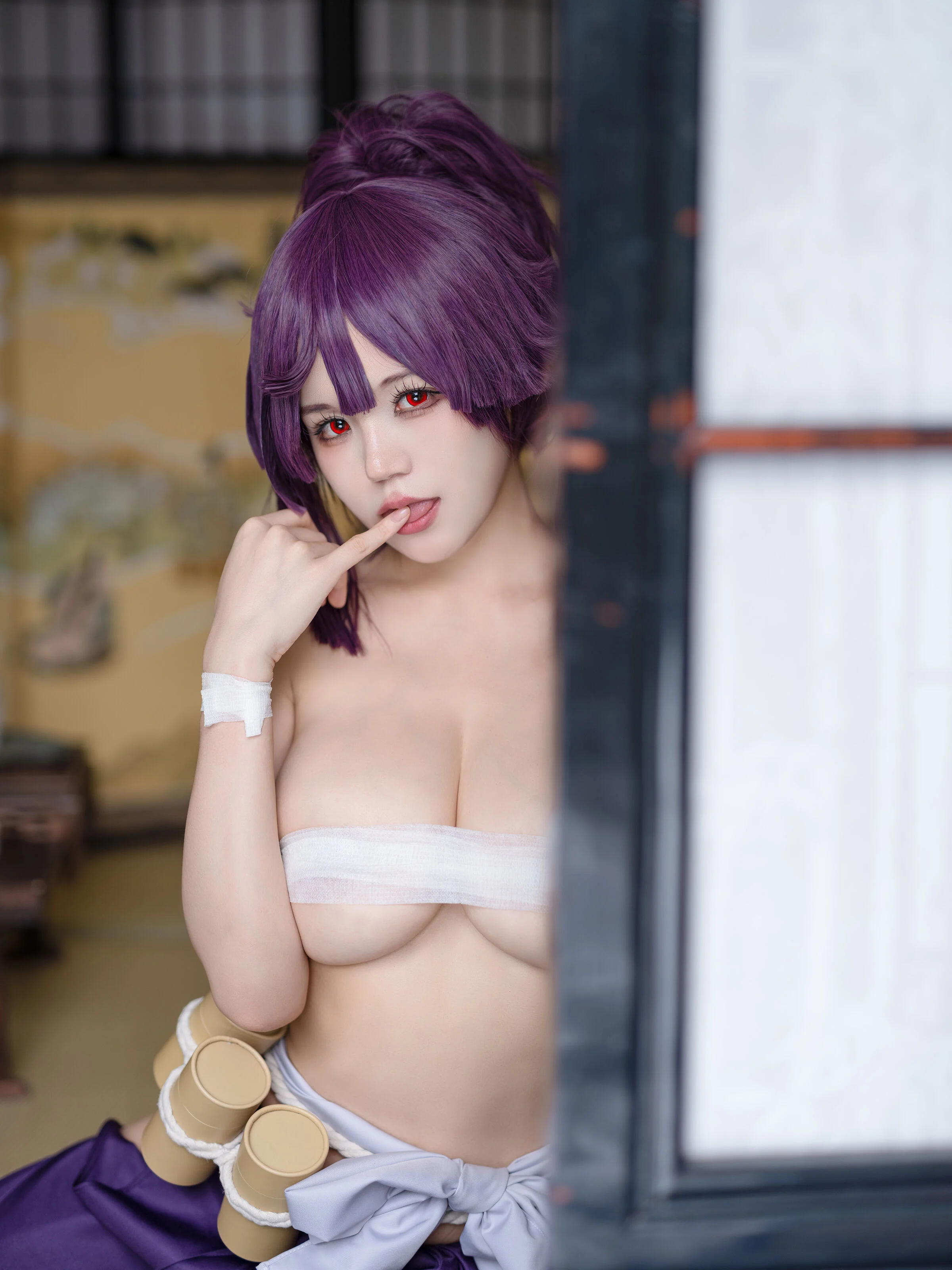 Đọc truyện hentai Tuyển tập Albums siêu phẩm Cosplay - Chap 233 - Ogura Chiyo w - Yuzuriha hell raku gang