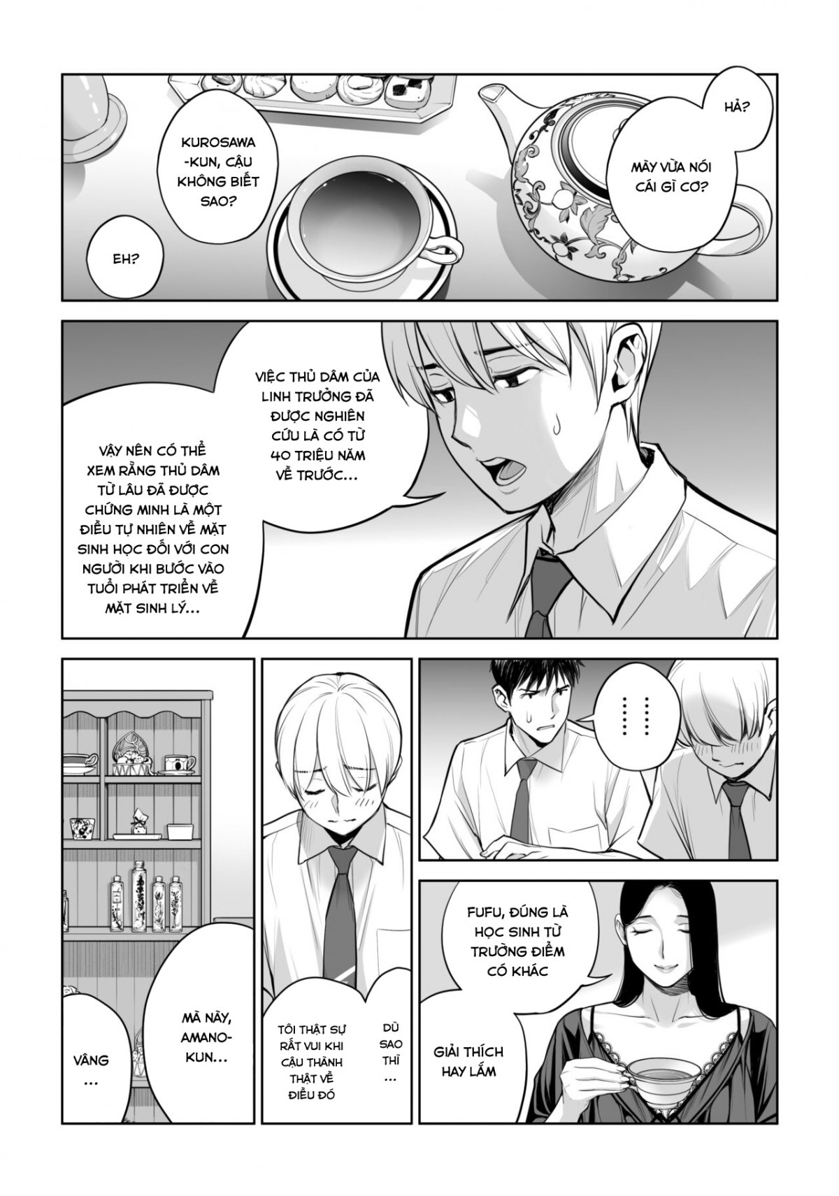Đọc truyện hentai Kurokami Onna no Fudeoroshi ~Himitsu no Heya de Nakadashi Sasete Ageru wa~ - Oneshot