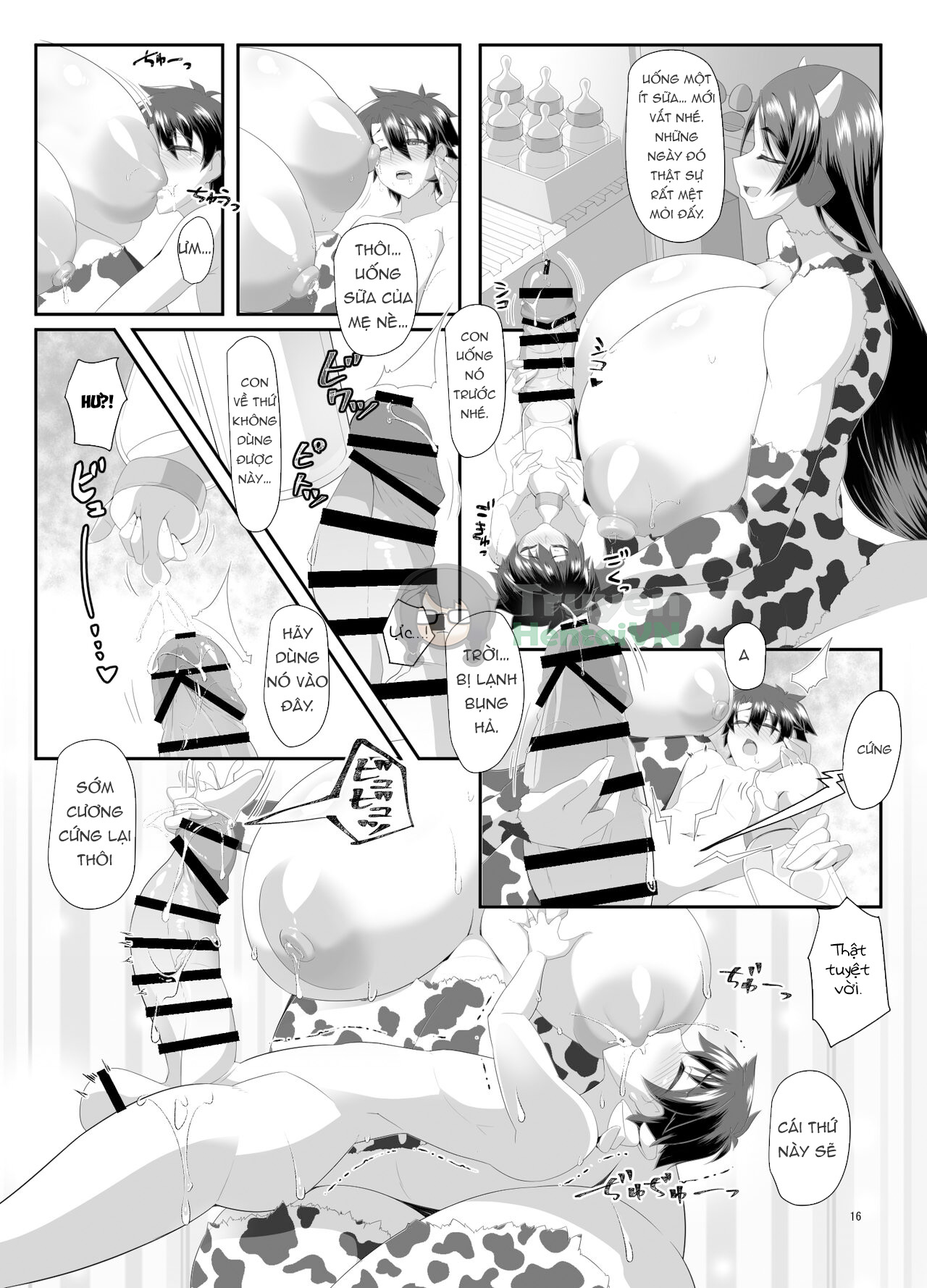 Đọc truyện hentai Ushi Haha to Hitomi Au (Fate/Grand Order) vú hồng
