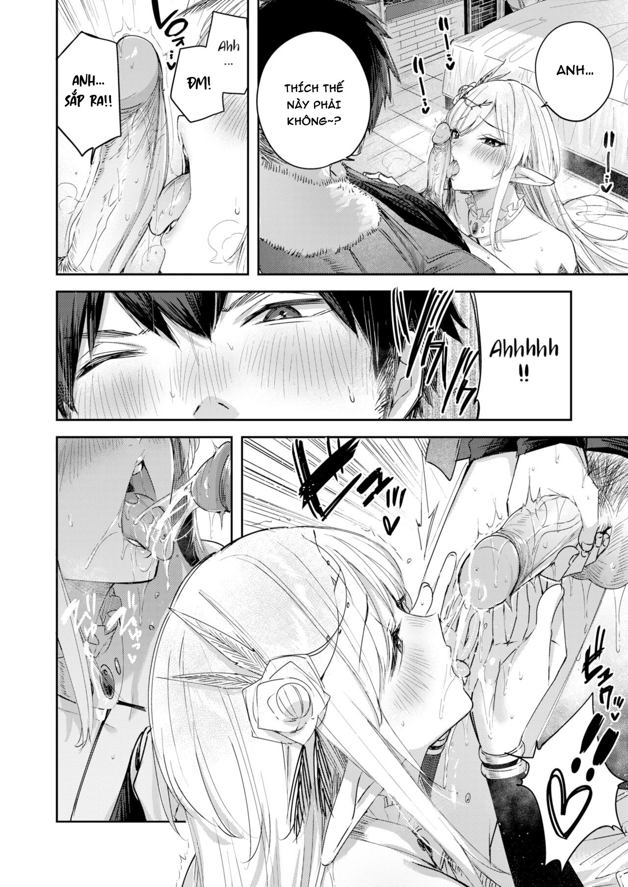 Đọc truyện hentai Anh chàng thợ săn và cô yêu tinh may mắn - Chap 4