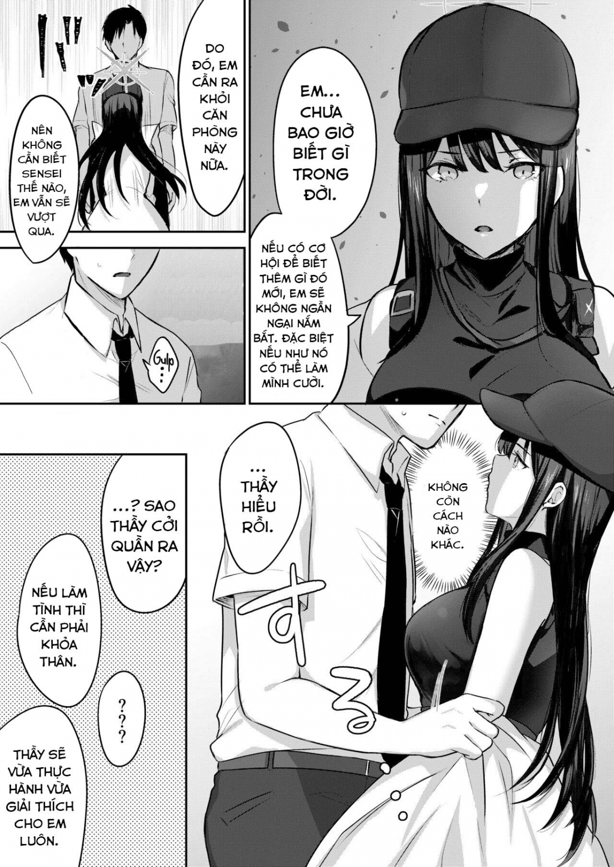Đọc truyện hentai Không thể ra khỏi phòng nếu không làm tình với Saori. (Blue Archive) - Oneshot
