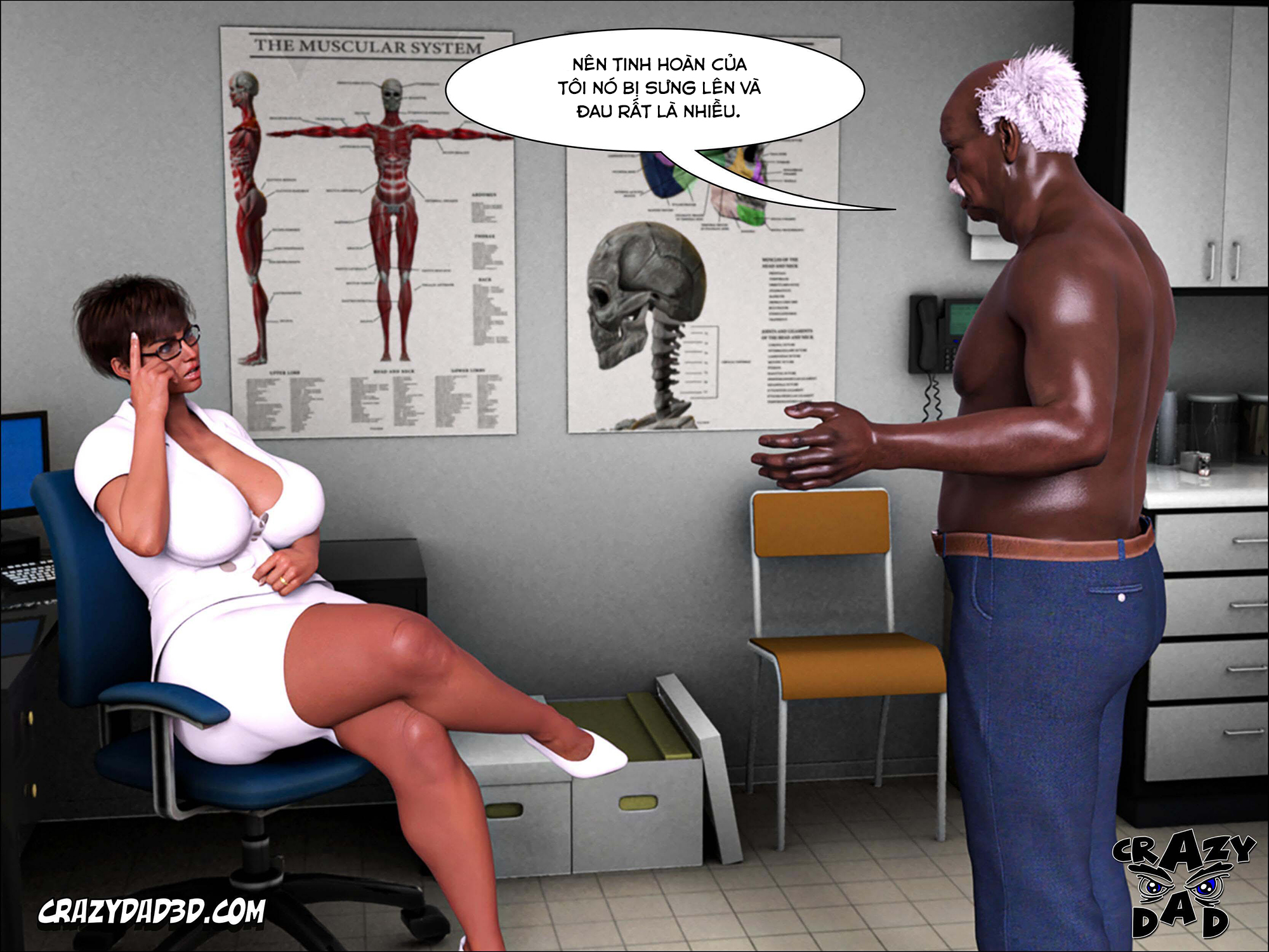 Đọc truyện hentai Doctor Brandie Vol 4 Chap 10:Bị đau tinh hoàn