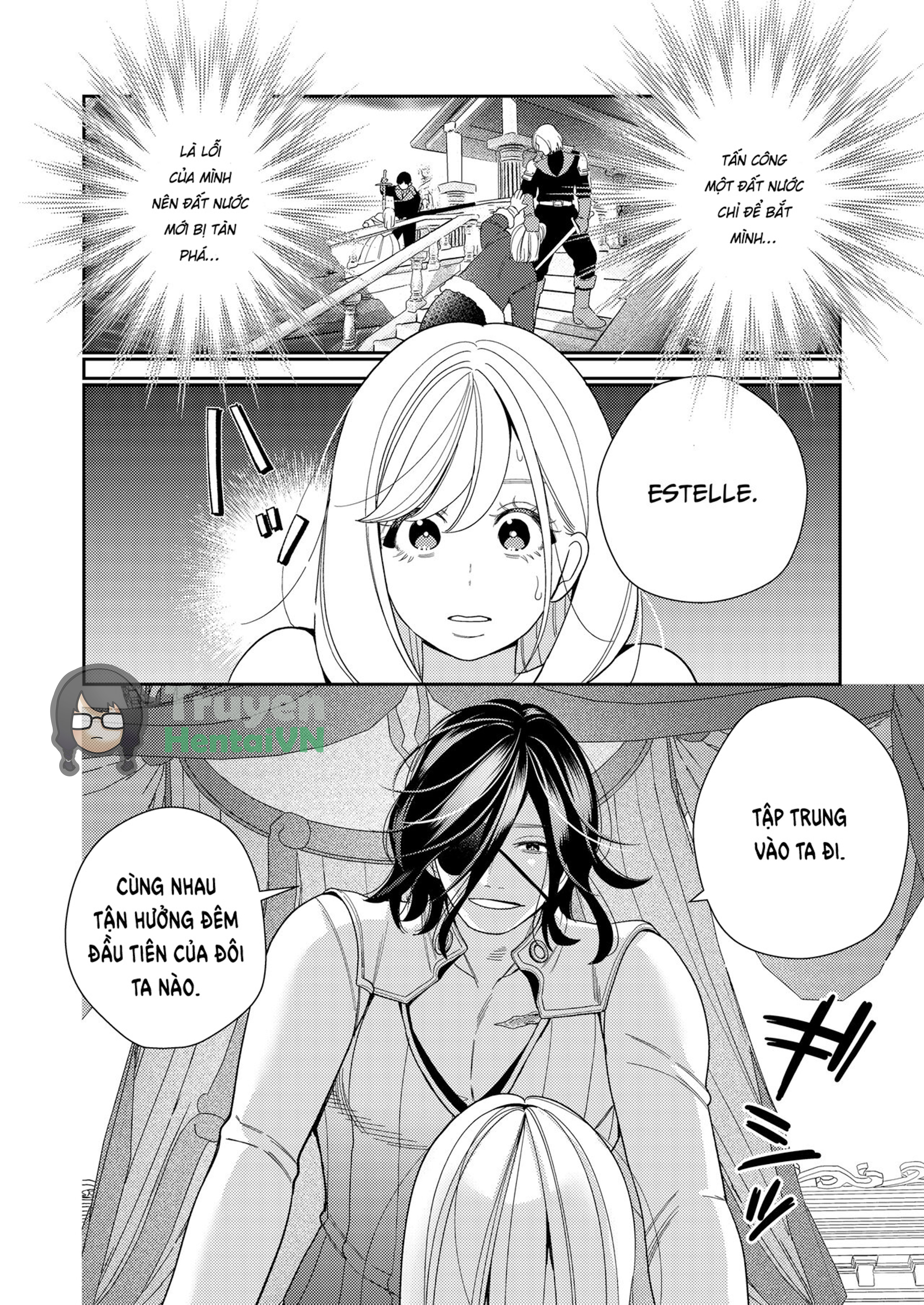 Đọc truyện hentai Seijo wa Tekikoku no Ou ni Otosareru - Oneshot