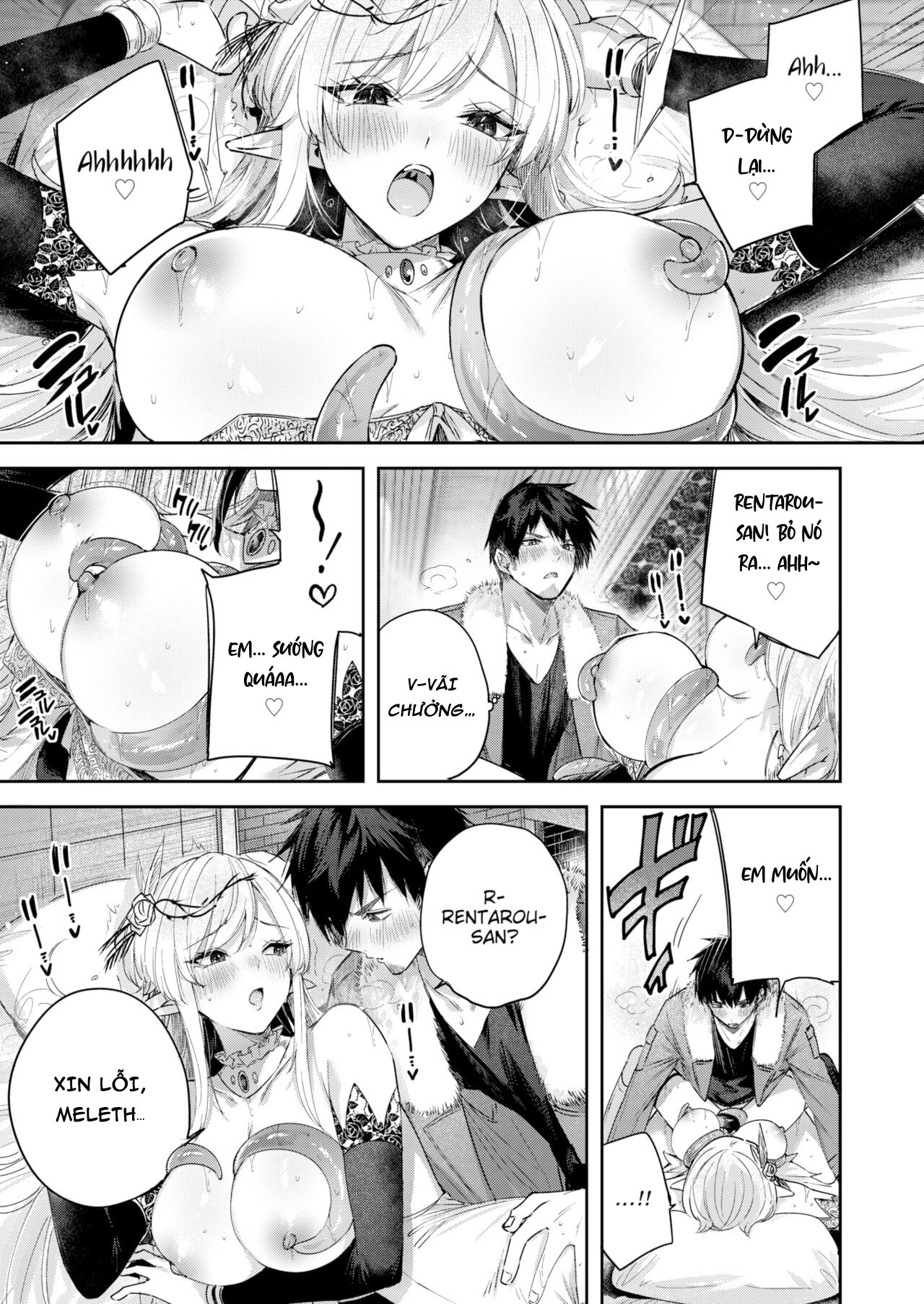 Đọc truyện hentai Anh chàng thợ săn và cô yêu tinh may mắn - Chap 4
