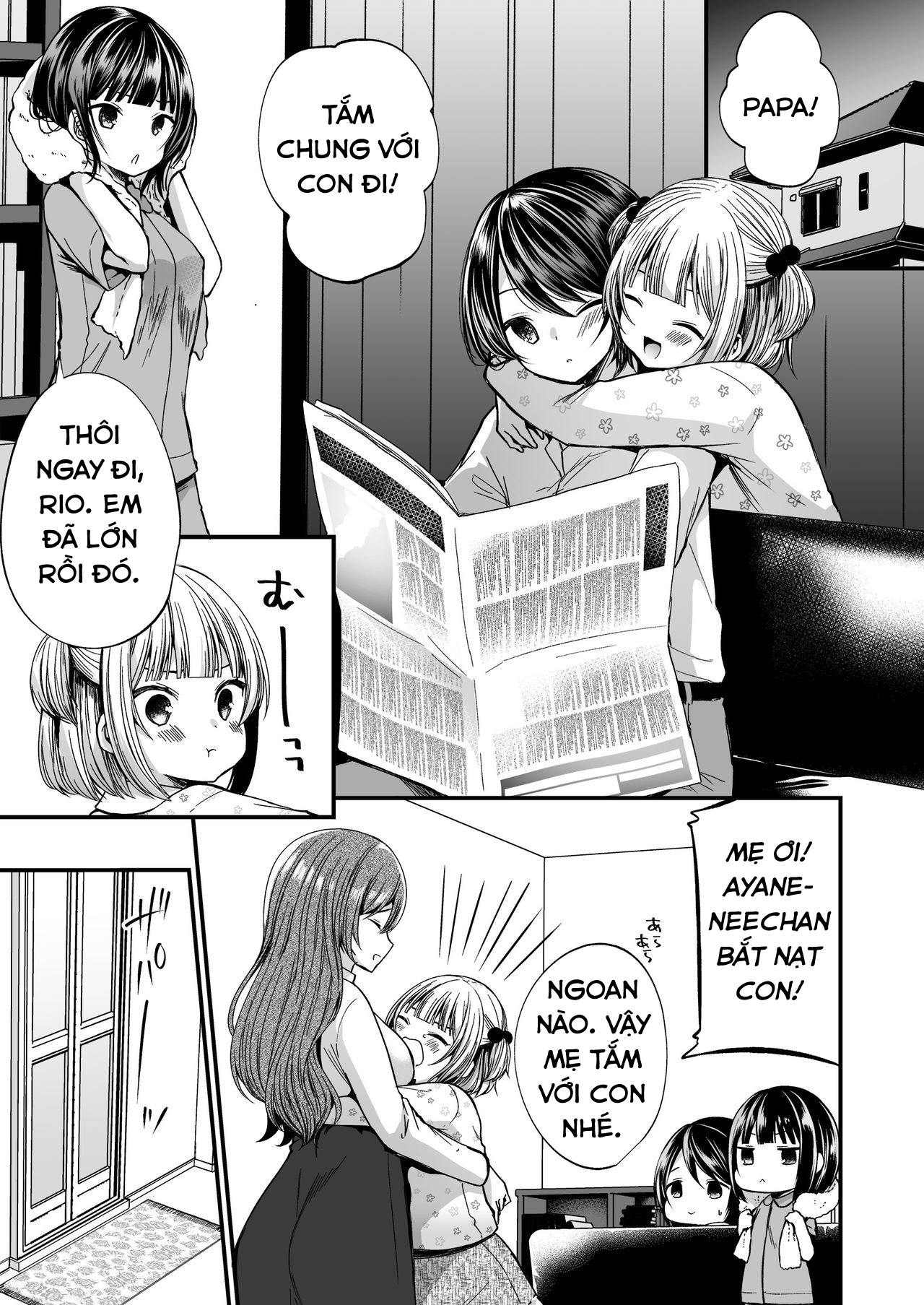 Đọc truyện hentai Hatsujou Futanari Musume to Mesu Ochi Papa - Oneshot
