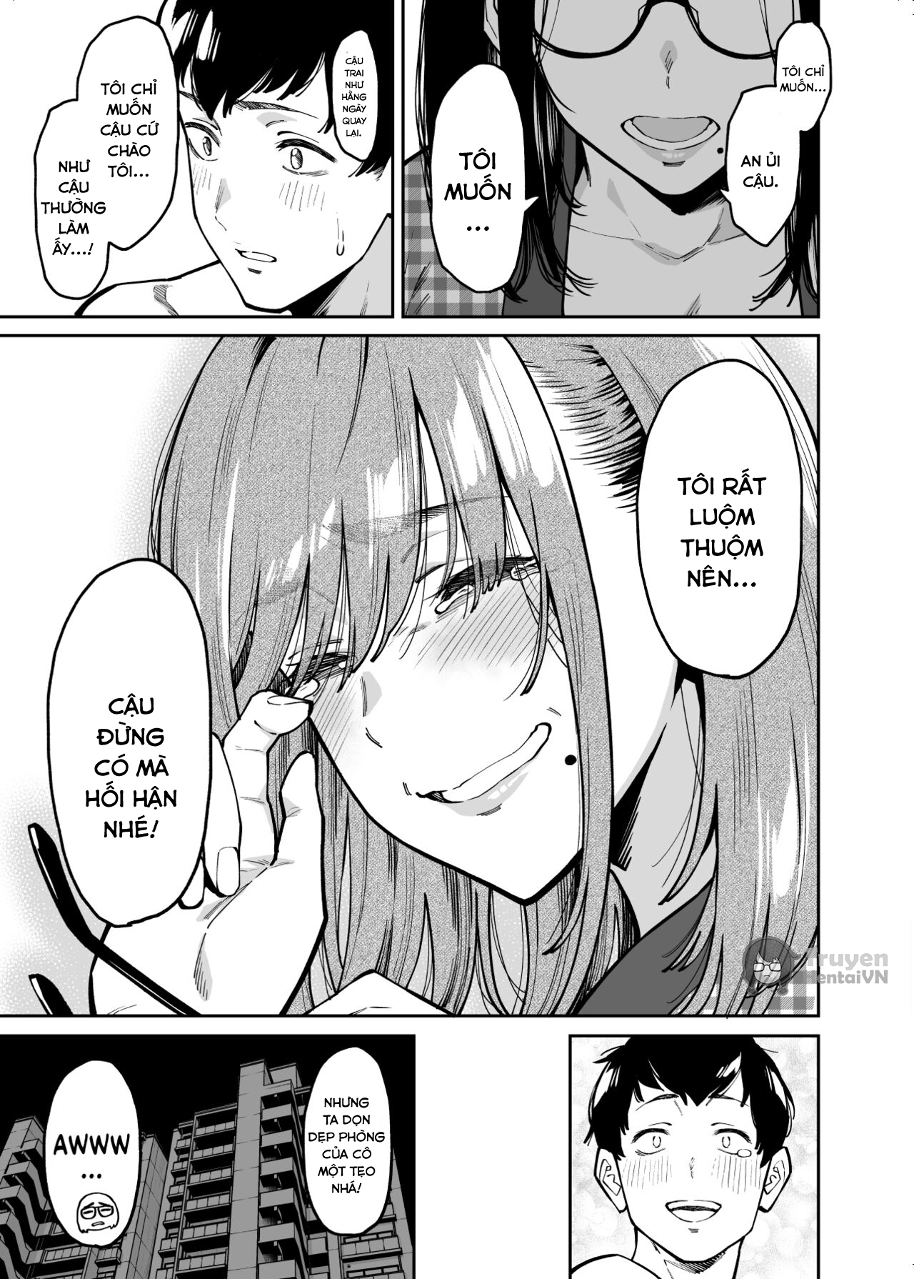 Đọc truyện hentai Comforted by the Sloppy Girl Next Door - chap 1