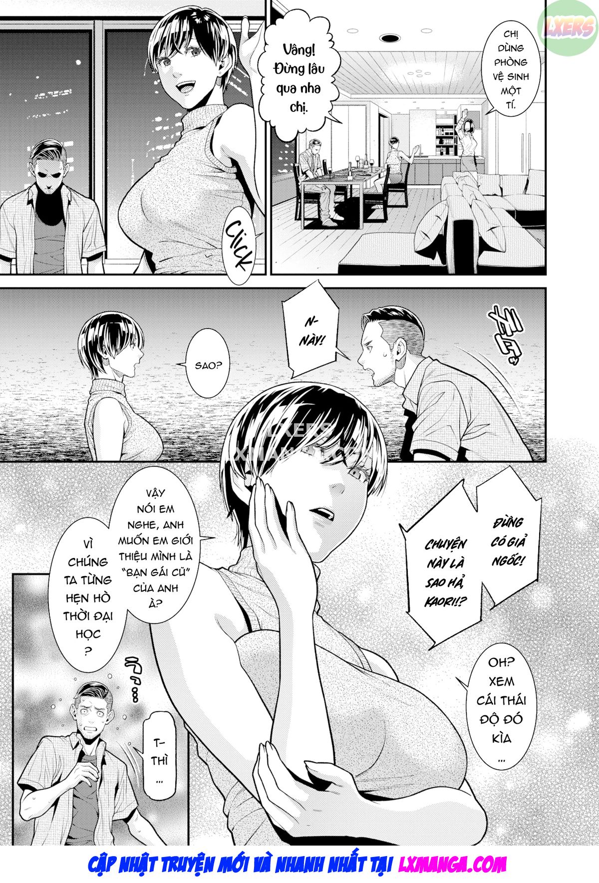 Đọc truyện hentai Cấp dưới được vợ đưa về nhà hóa ra lại là bạn gái cũ - Chap 1