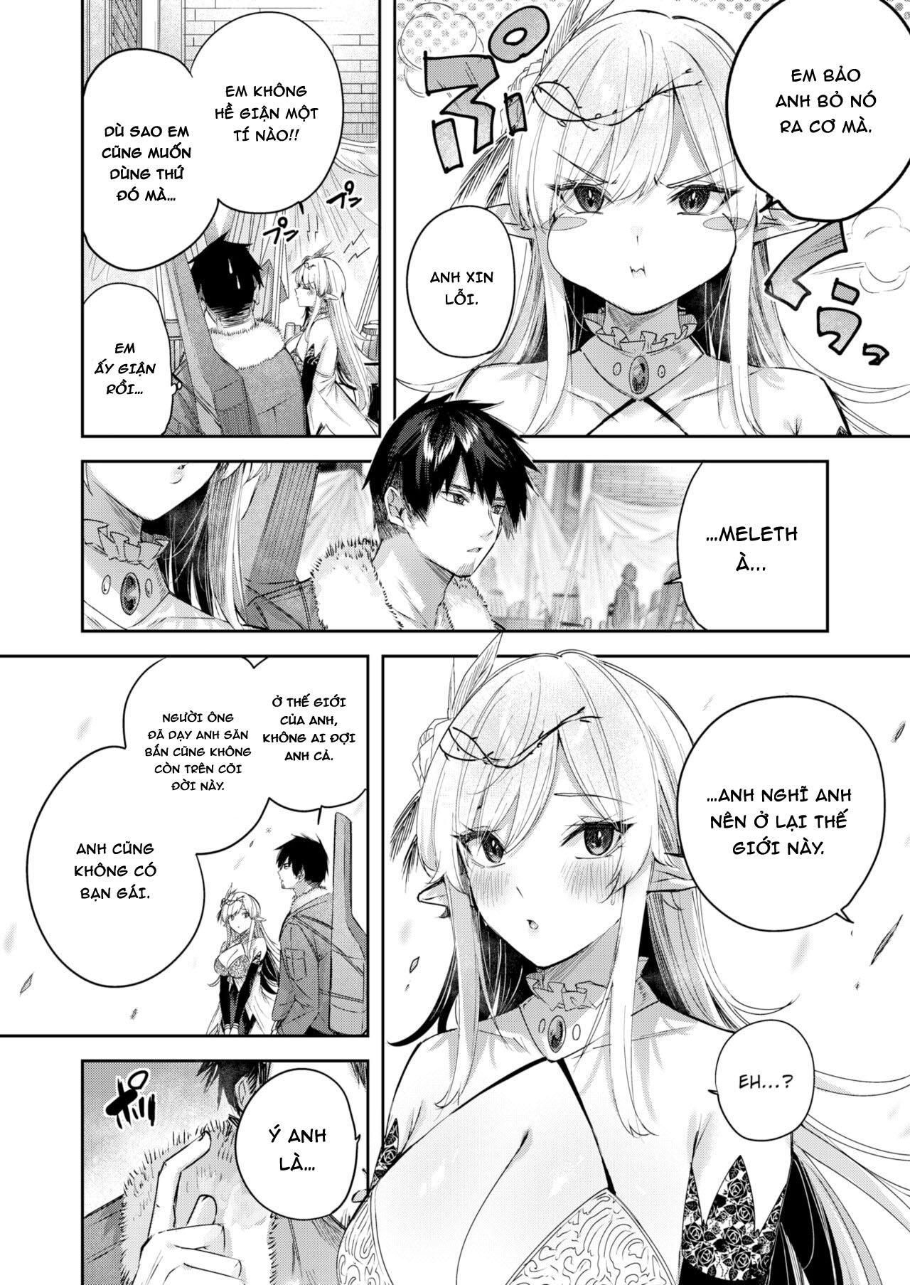 Đọc truyện hentai Anh chàng thợ săn và cô yêu tinh may mắn - Chap 4