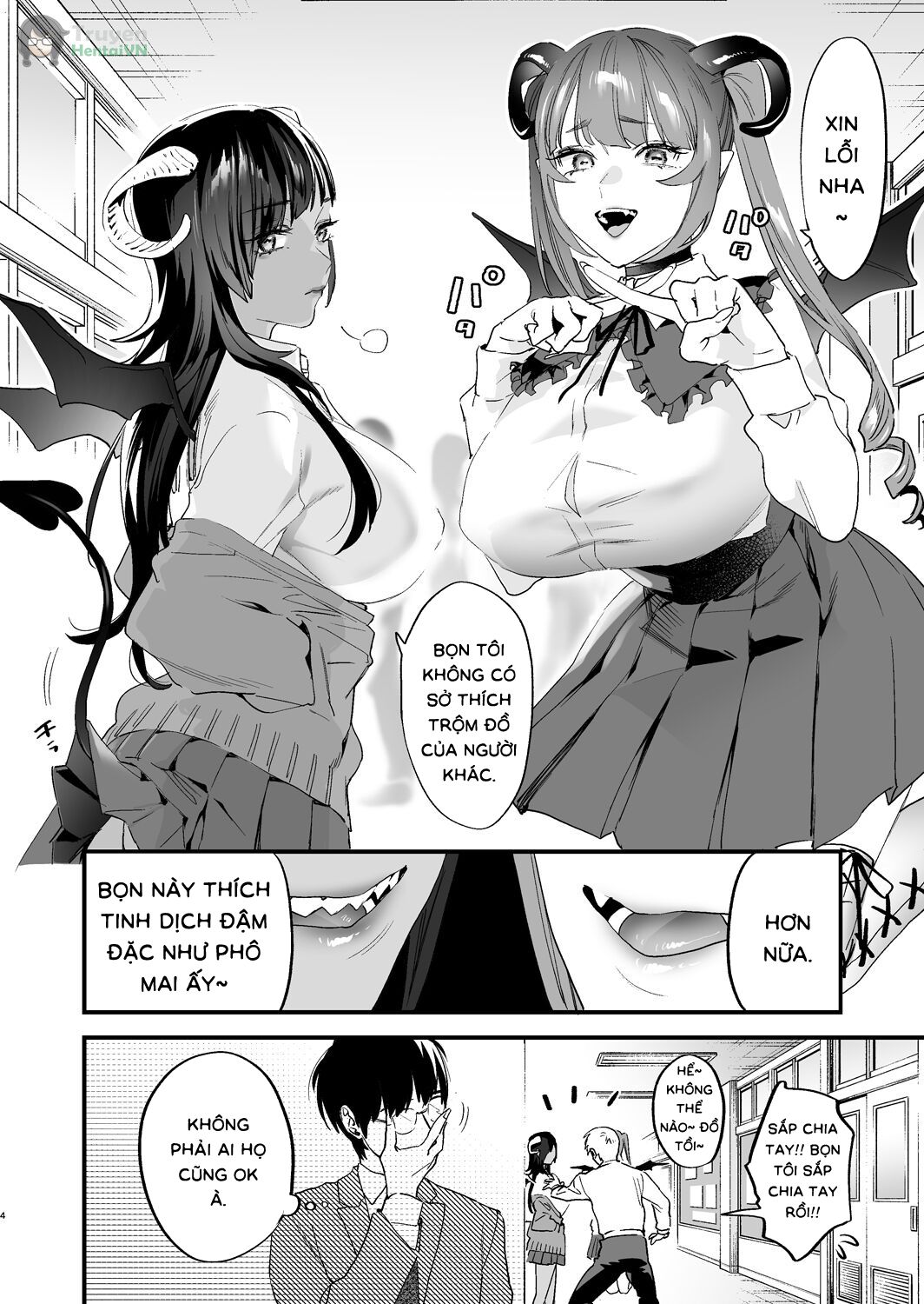 Đọc truyện hentai Koukan Ryuugakusei -Succubus-tachi to Boku - Oneshot
