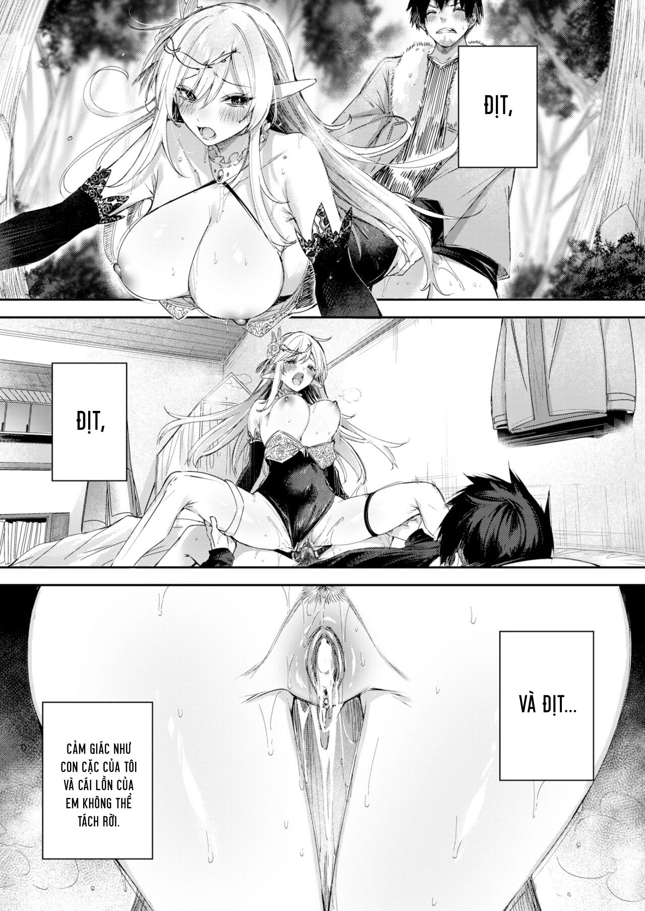 Đọc truyện hentai Anh chàng thợ săn và cô yêu tinh may mắn - Chap 3
