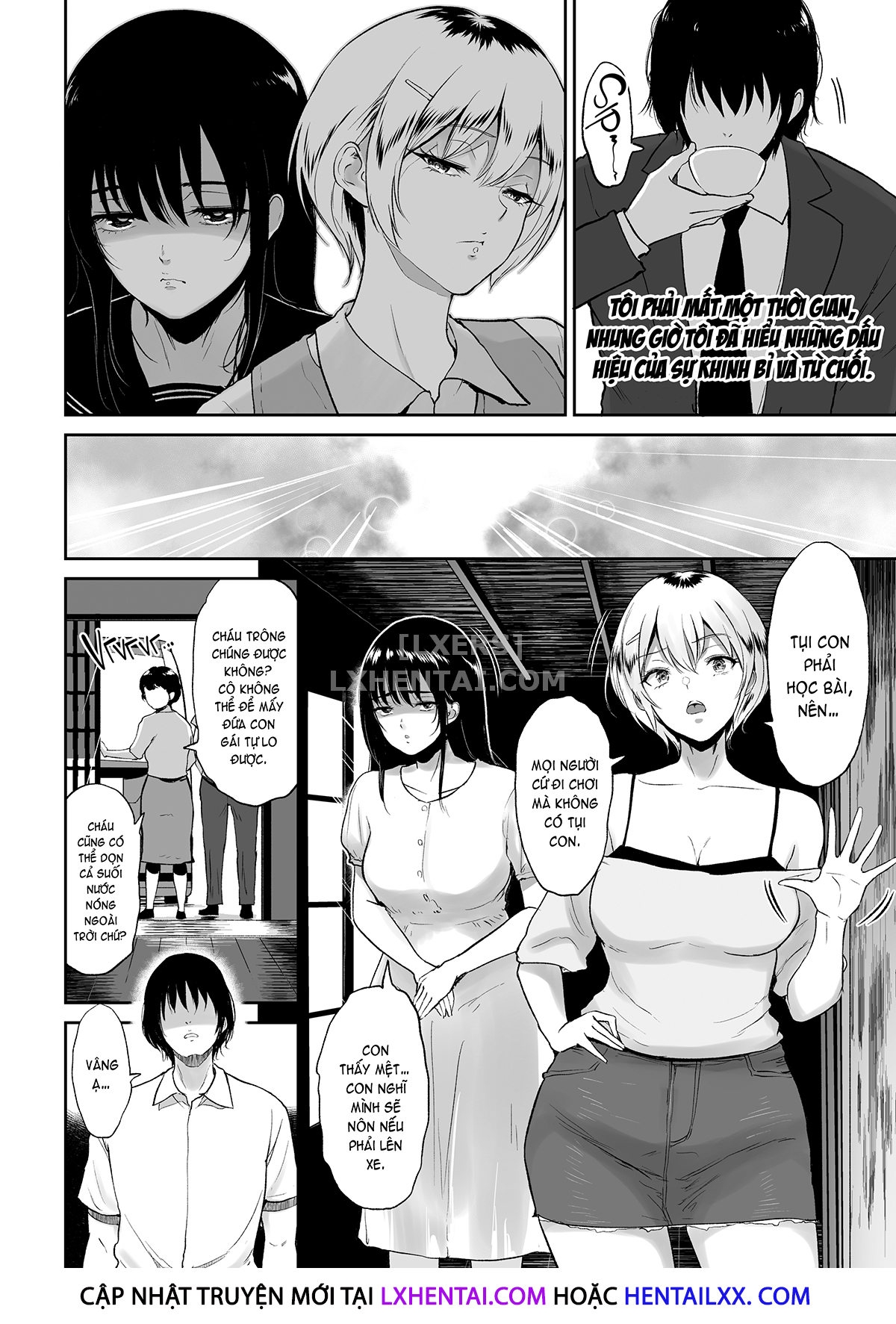 Đọc truyện hentai Hot Springs With My Cousins: Reunion With My Thicc Cousins and Our Insemination Session - Oneshot