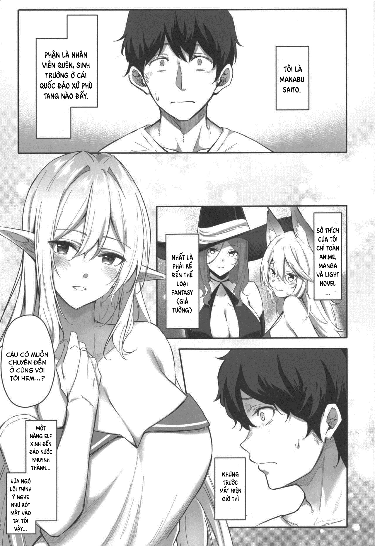 Đọc truyện hentai Isekai Shoukan - Elf na Onee-san wa Suki desu ka? - C - 1
