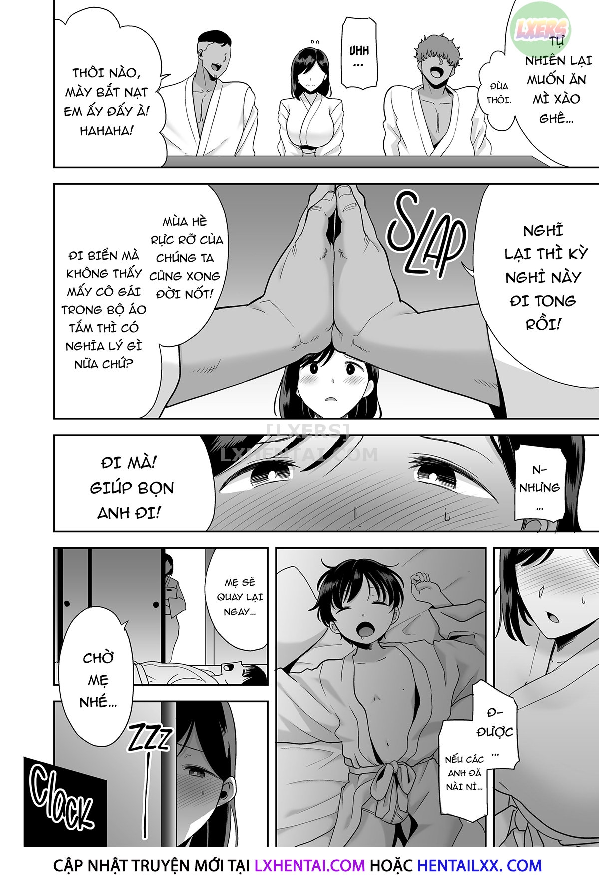 Đọc truyện hentai Natsuzuma ~Natsu, Ryokan, Nanpa Otoko-Tachi Ni Ochita Tsuma~ - Chap 1 - Không che