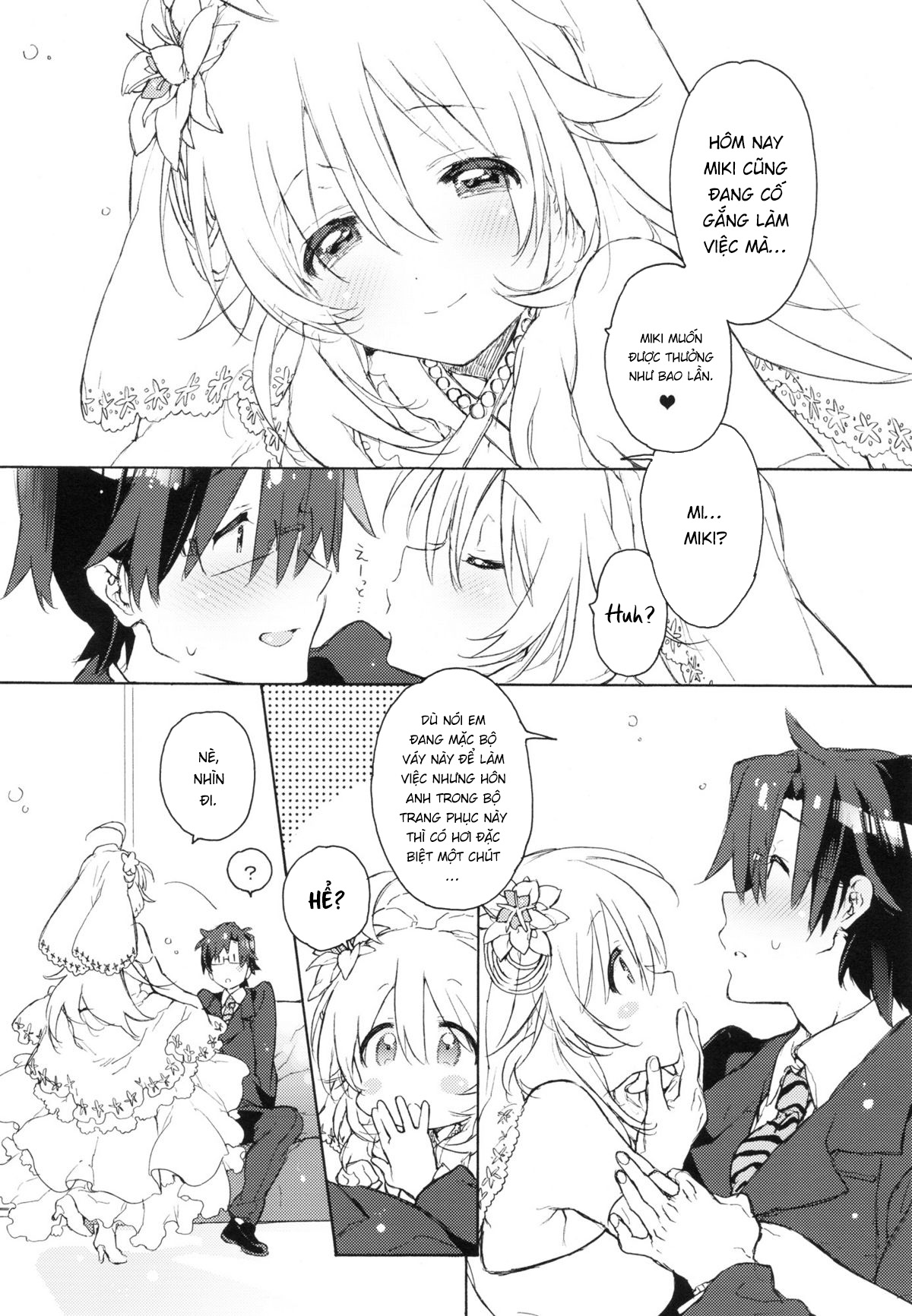 Đọc truyện hentai Miki Hoshii series - Anh đến để được yêu em với bó hoa trên tay