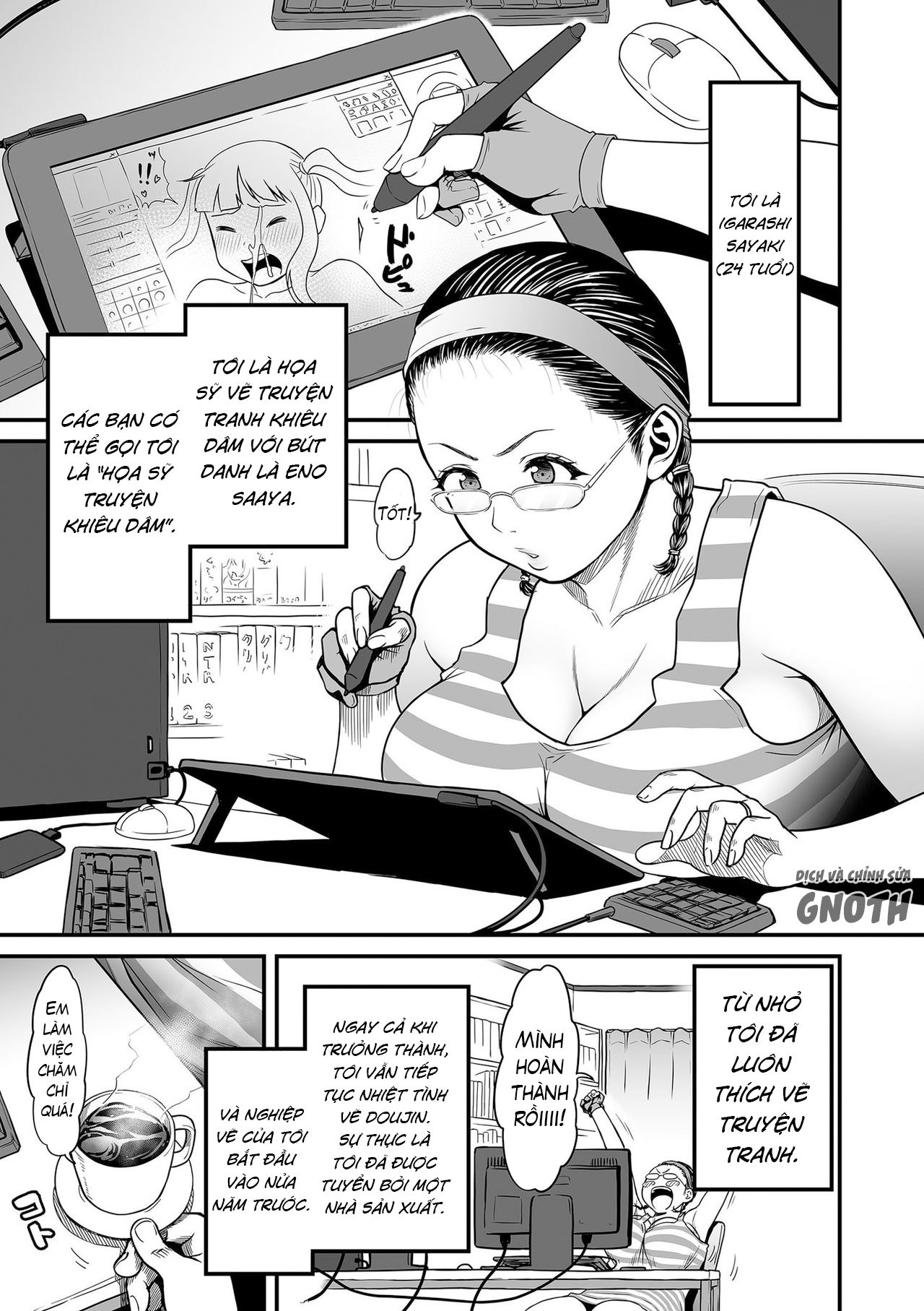 Đọc truyện hentai It’s Not a Fantasy That The Female Erotic Mangaka Is a Pervert - Chap 1