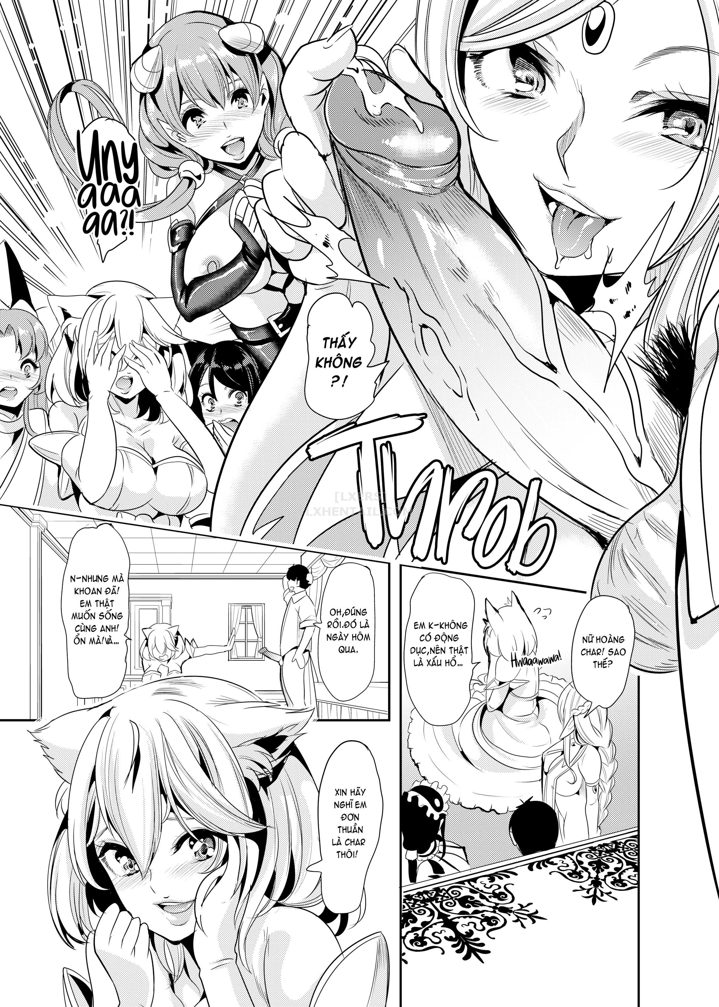 Đọc truyện hentai My Harem in Another World Collection Chap 4 Eight-Way Huge Cat Orgy!