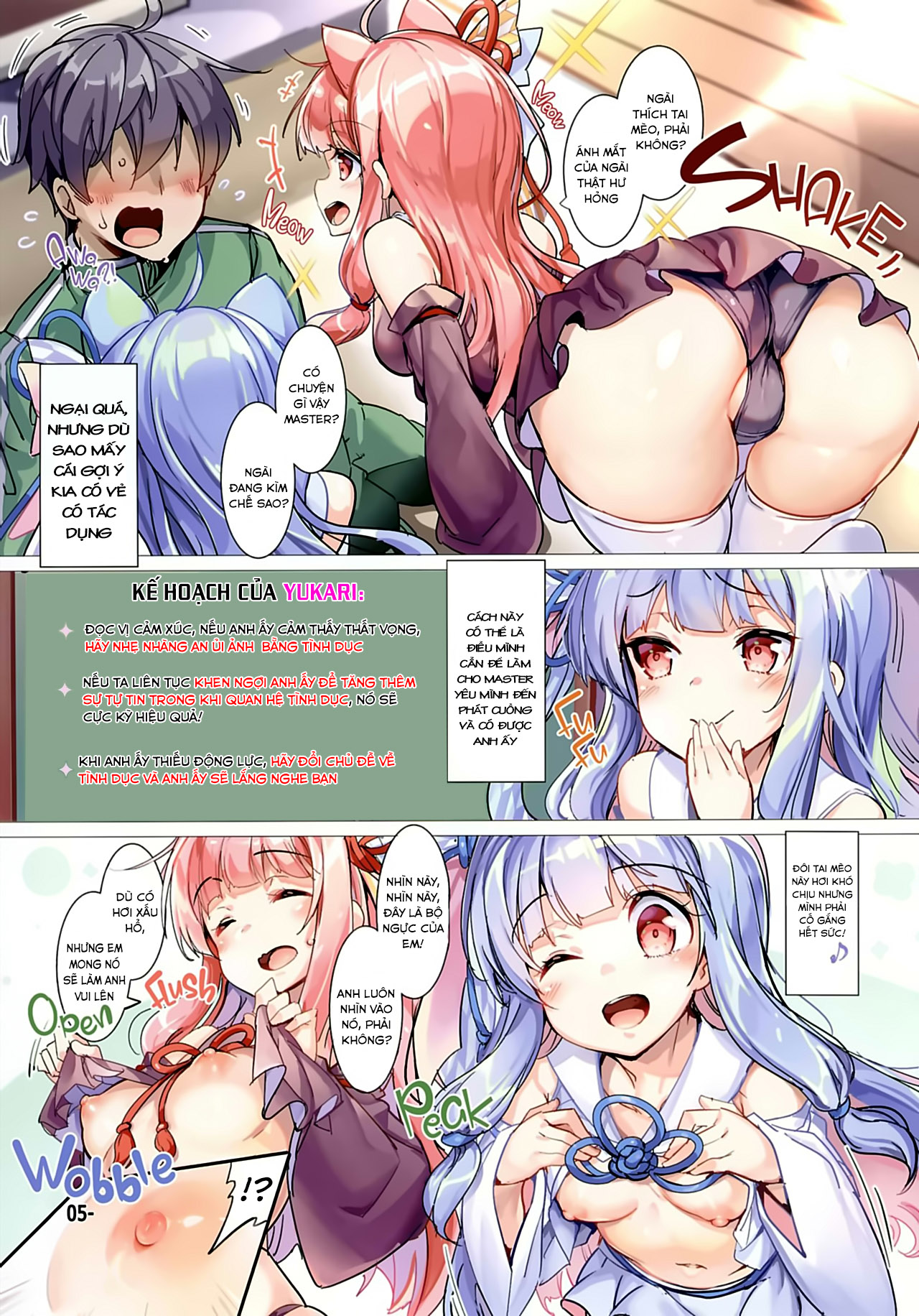 Đọc truyện hentai Kotonoha Shimai no Ochikomu Master o Nekomimi de Yuuwaku Suru Hon - Oneshot