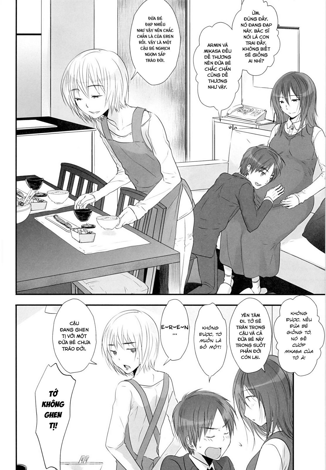 Đọc truyện hentai 3P (Attack on Titan doujinshi) - Oneshot