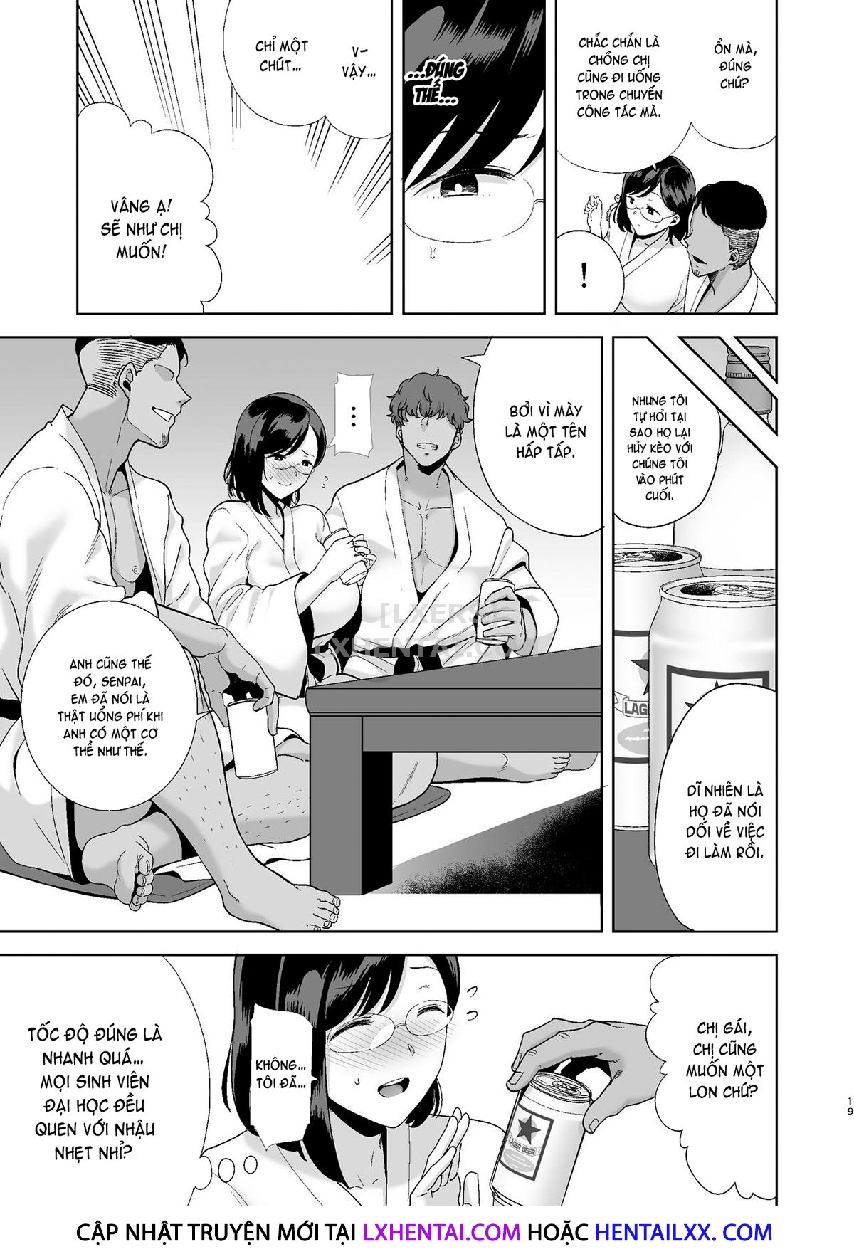 Đọc truyện hentai Natsuzuma ~Natsu, Ryokan, Nanpa Otoko-Tachi Ni Ochita Tsuma~ - Chap 1 - Có che