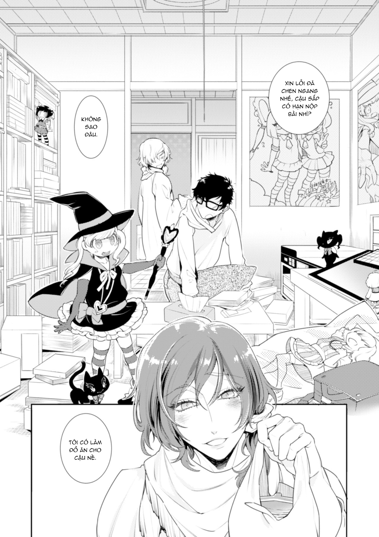 Đọc truyện hentai Lolicon Doutei Ero Mangaka-kun, Kinjo no Jojifuku Kita Yabai Mesu Onii-san ni Semarareru - Oneshot
