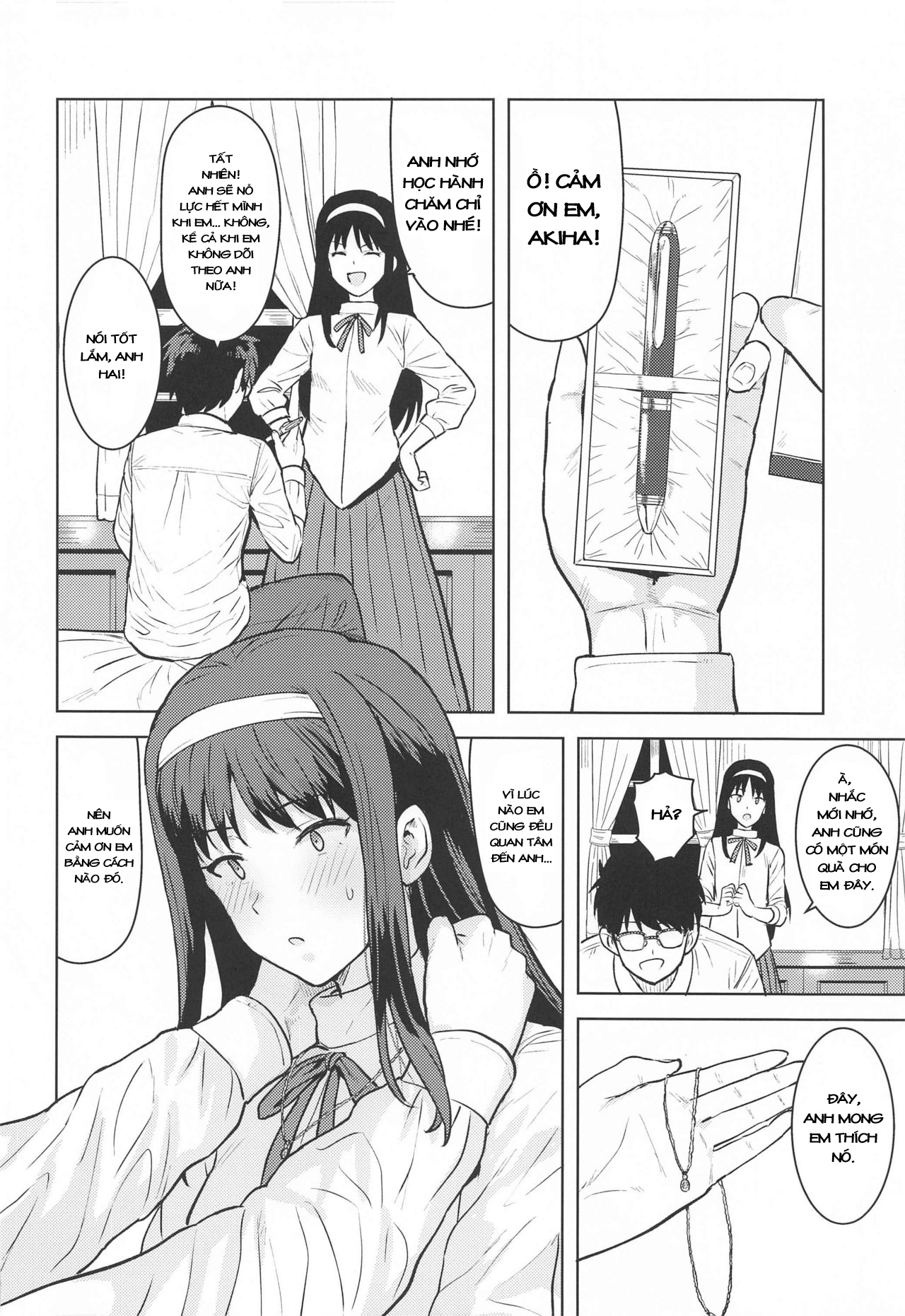 Đọc truyện hentai Quà của Akiha - Oneshot