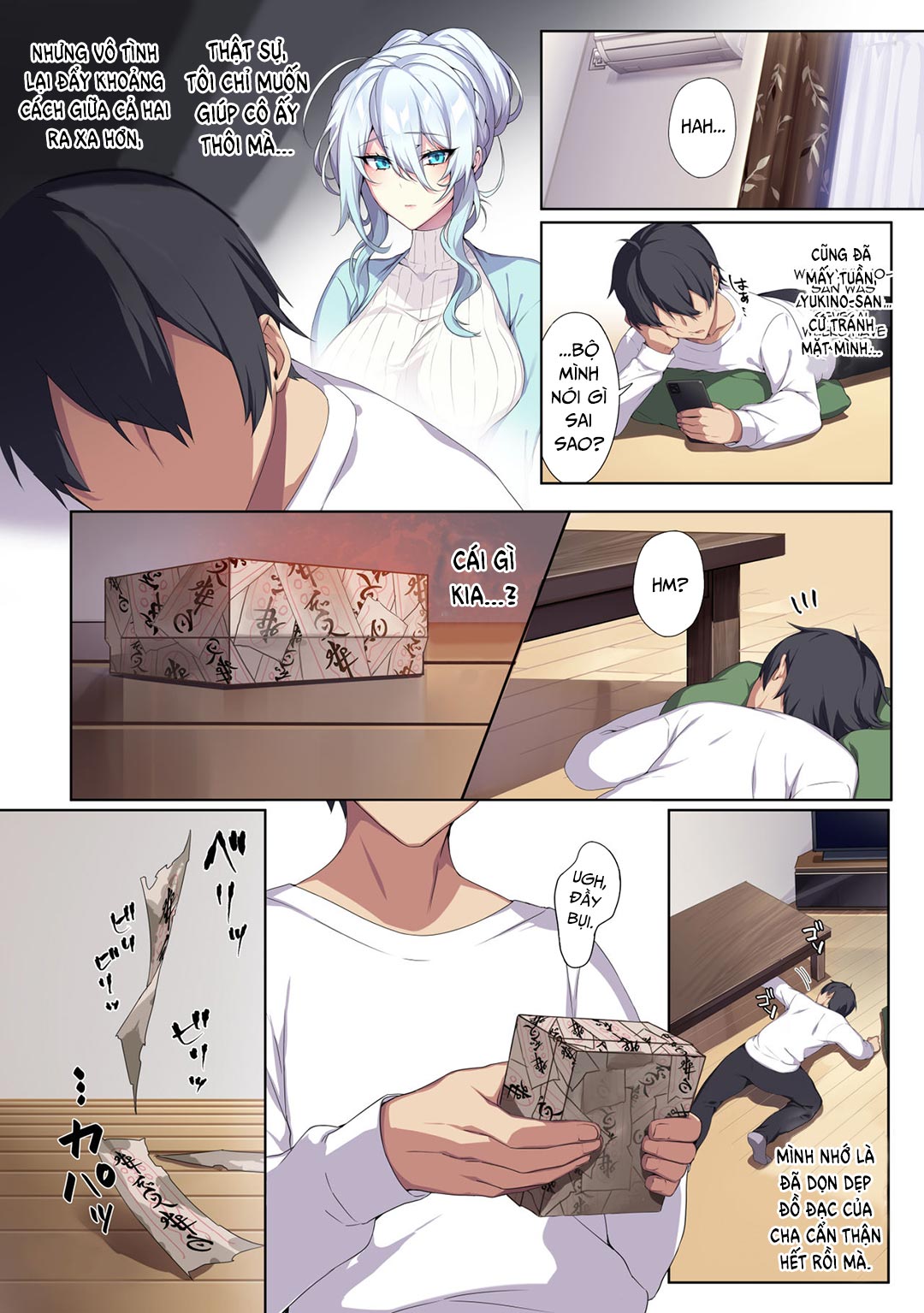 Đọc truyện hentai Hitozukiai Ga Nigate Na Miboujin No Yukionna-San To Noroi No Yubiwa - Chap 1 - Có che