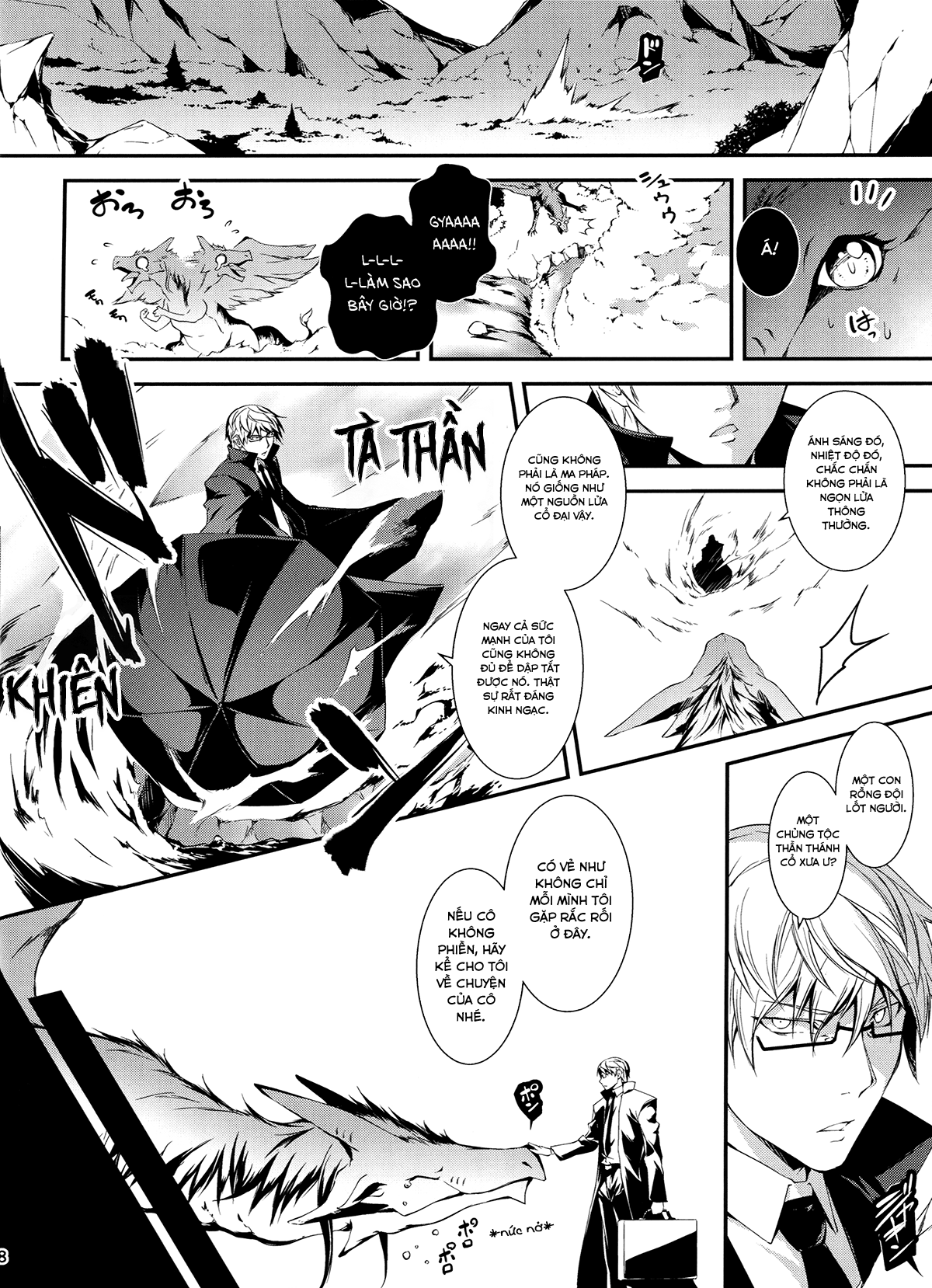 Đọc truyện hentai Anh nhân viên sang dị giới - Chap 3: Anh nhân viên hắc ám và cô nàng rồng Indra