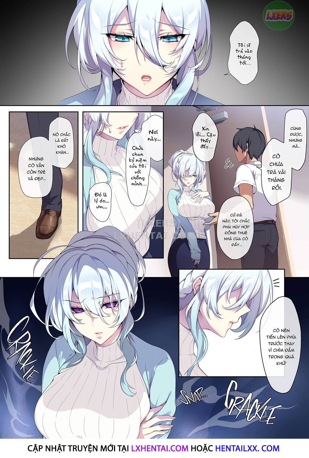 Đọc truyện hentai Hitozukiai Ga Nigate Na Miboujin No Yukionna-San To Noroi No Yubiwa - Oneshot - Không che