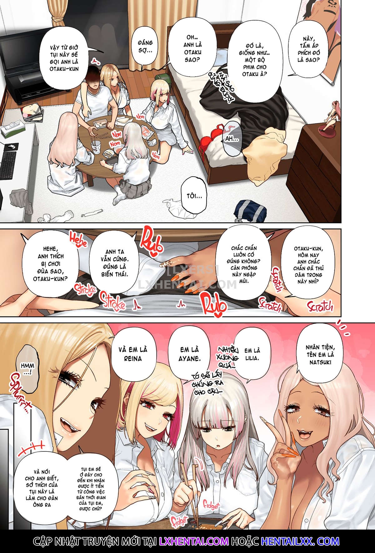 Đọc truyện hentai Oshikake Bakunyuu Gal Harem Seikatsu! - Oneshot