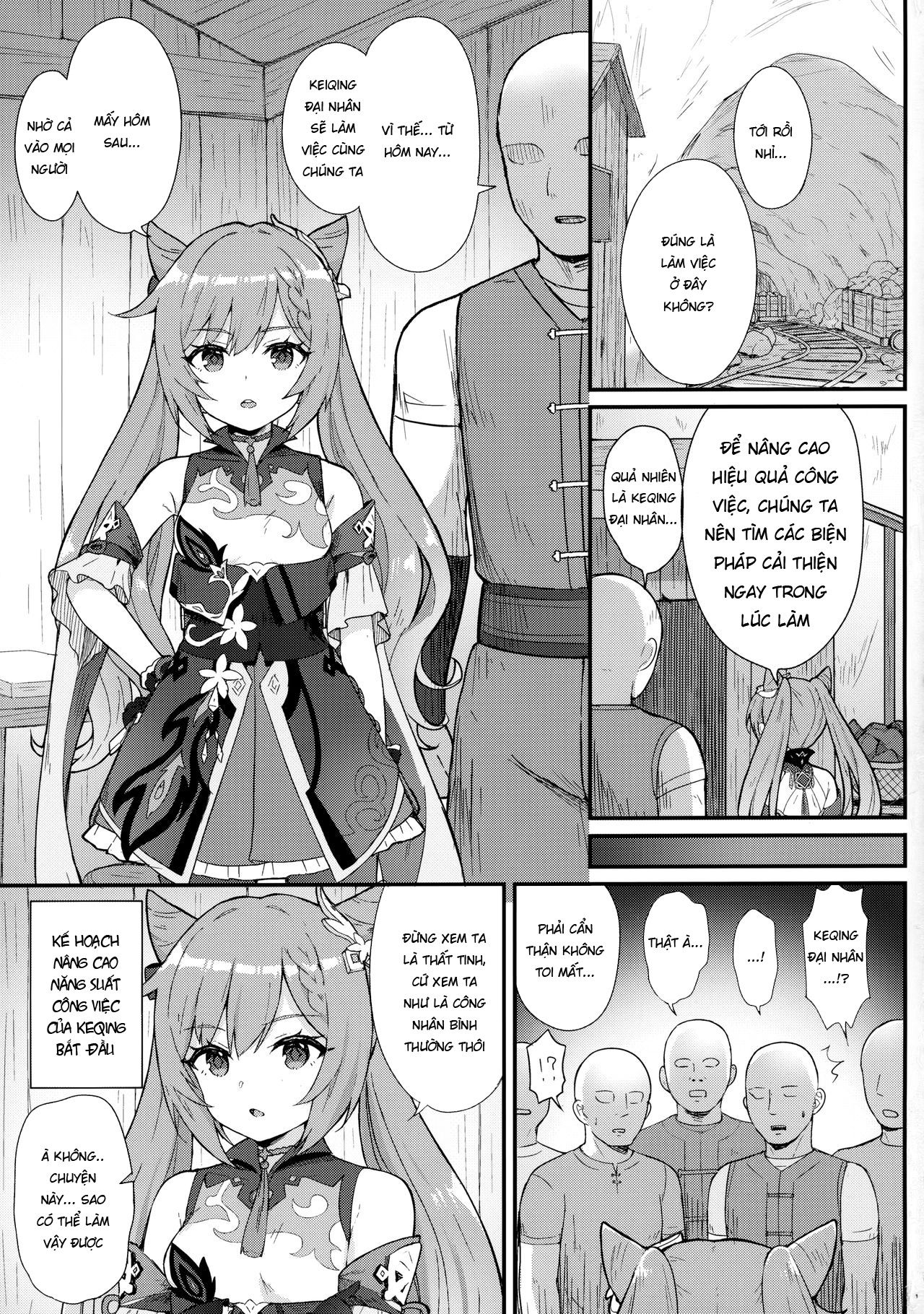 Đọc truyện hentai Keqing-chan Efficiently Works Her Subordinates - Oneshot