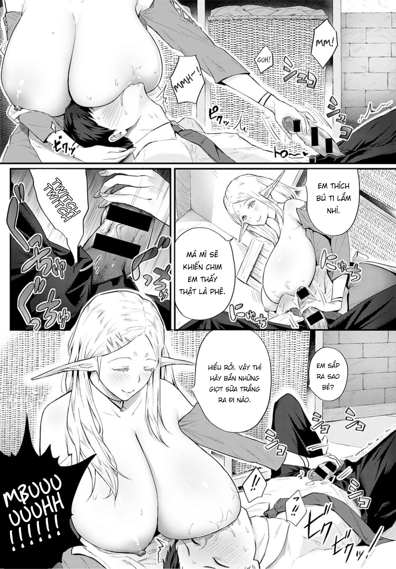 Đọc truyện hentai Công ơn giải toả căng thẳng của hai chị Elf - Oneshot
