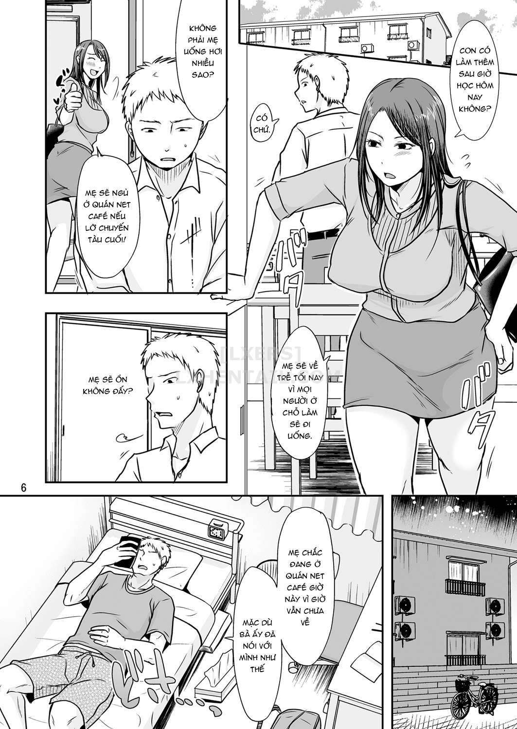 Đọc truyện hentai Uchi Ni Hayaku Kaettara - Oneshot