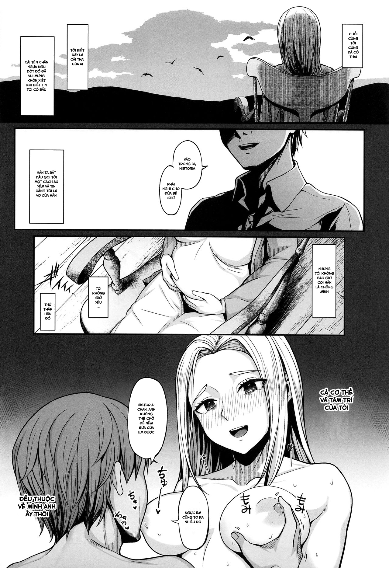 Đọc truyện hentai Kairaku Ochi shita Botebara Joou Historia (Shingeki no Kyojin) - Oneshot