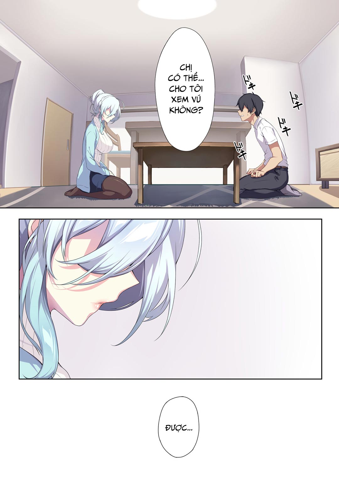 Đọc truyện hentai Hitozukiai Ga Nigate Na Miboujin No Yukionna-San To Noroi No Yubiwa - Chap 1 - Có che
