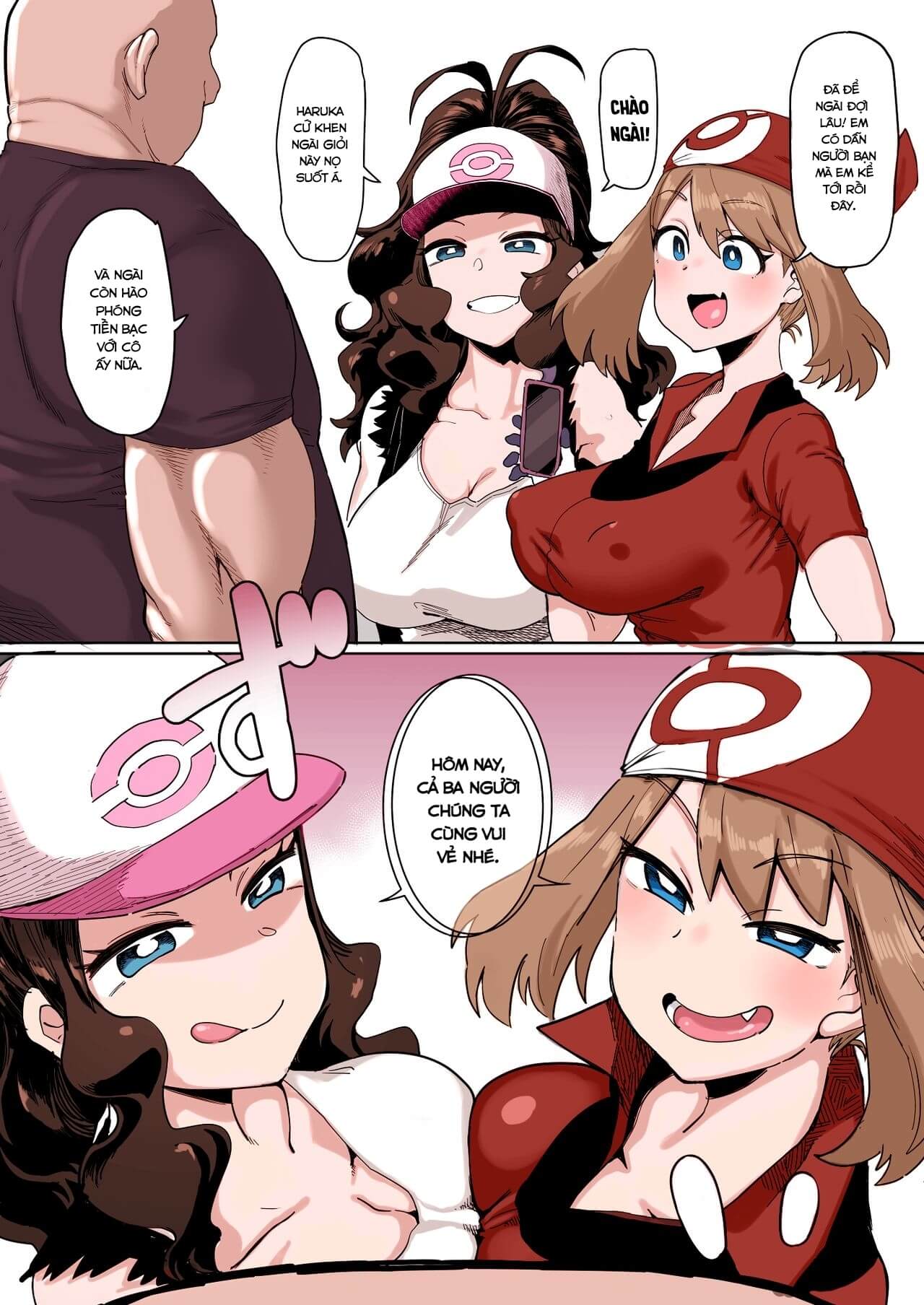 Đọc truyện hentai Chơi Pokemon Go, Thu Phục Luôn Hai Em HLV Haruka và Touko - Oneshot