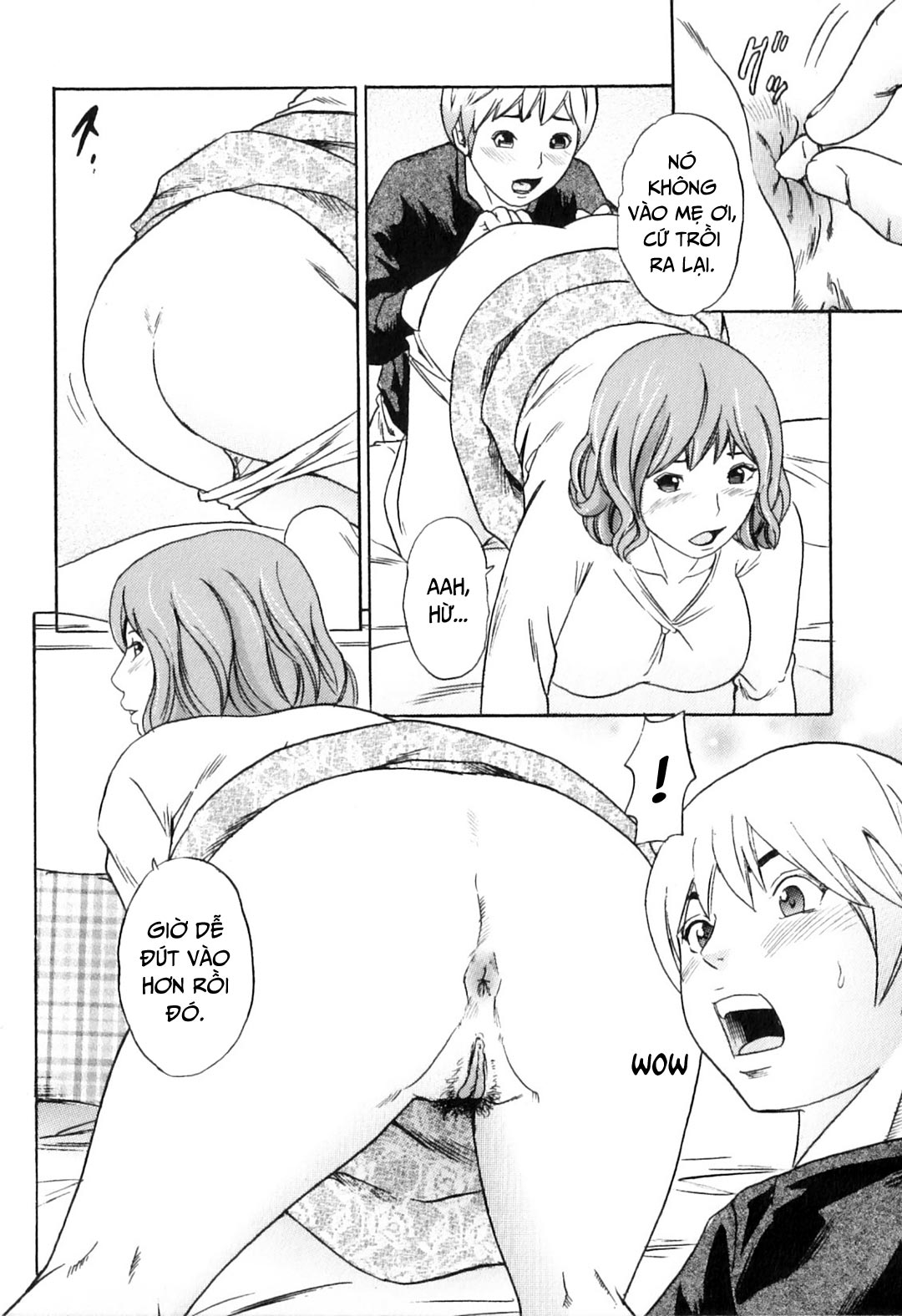 Đọc truyện hentai Khát khao mẹ và con trai - Chap 8 - Bờ mông xinh đẹp của mẹ