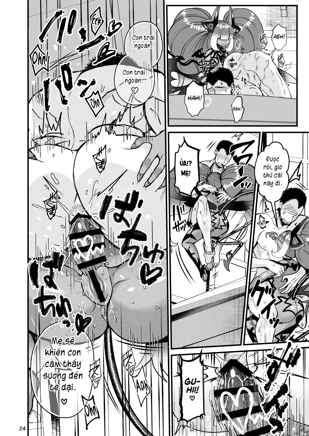 Đọc truyện hentai Futanari Devil Mama no Mesu ni Naru - Oneshot.