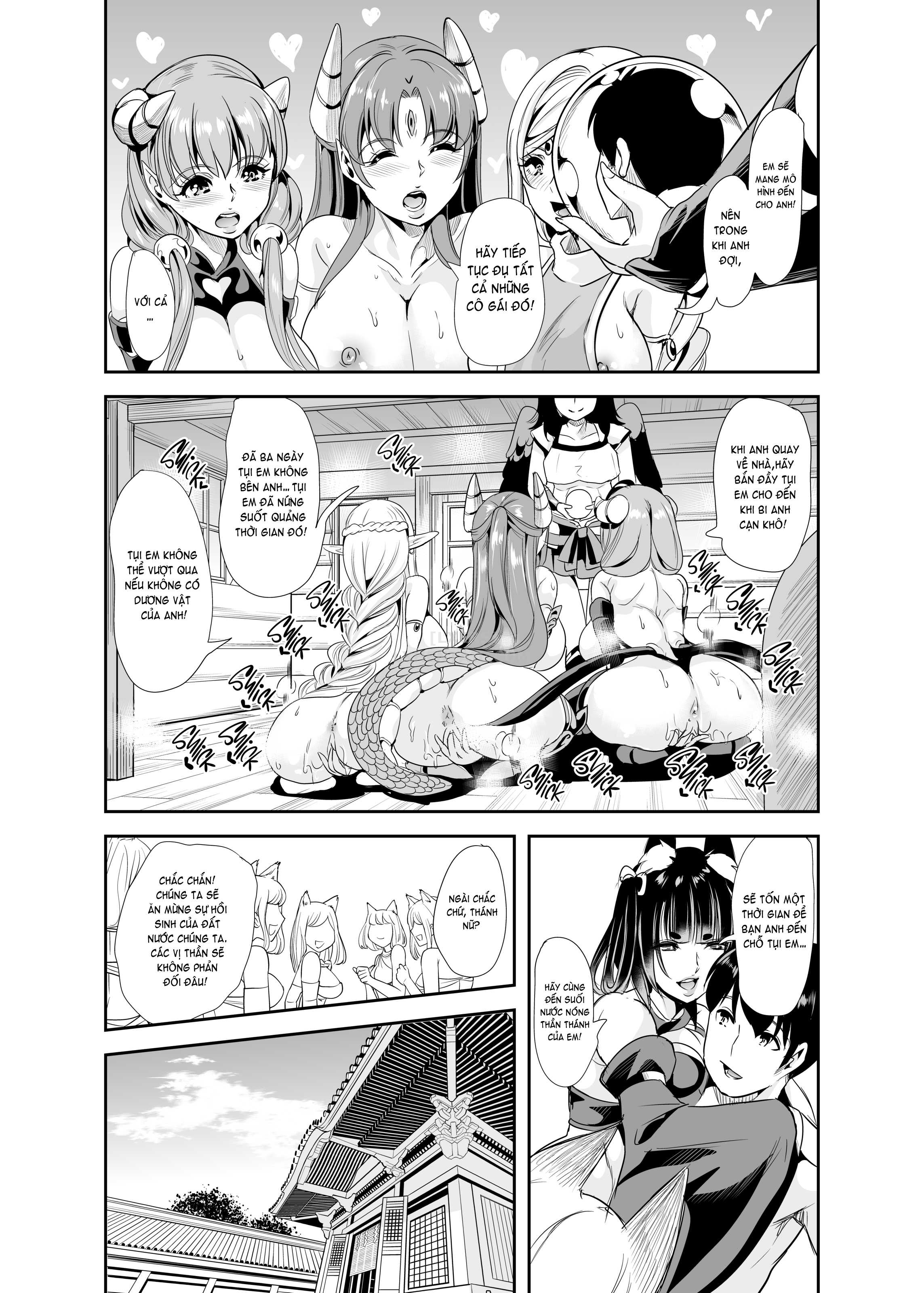 Đọc truyện hentai My Harem in Another World Collection - Chap 5 - Cumming with the Kami! Fluffy ❤️ Fucking