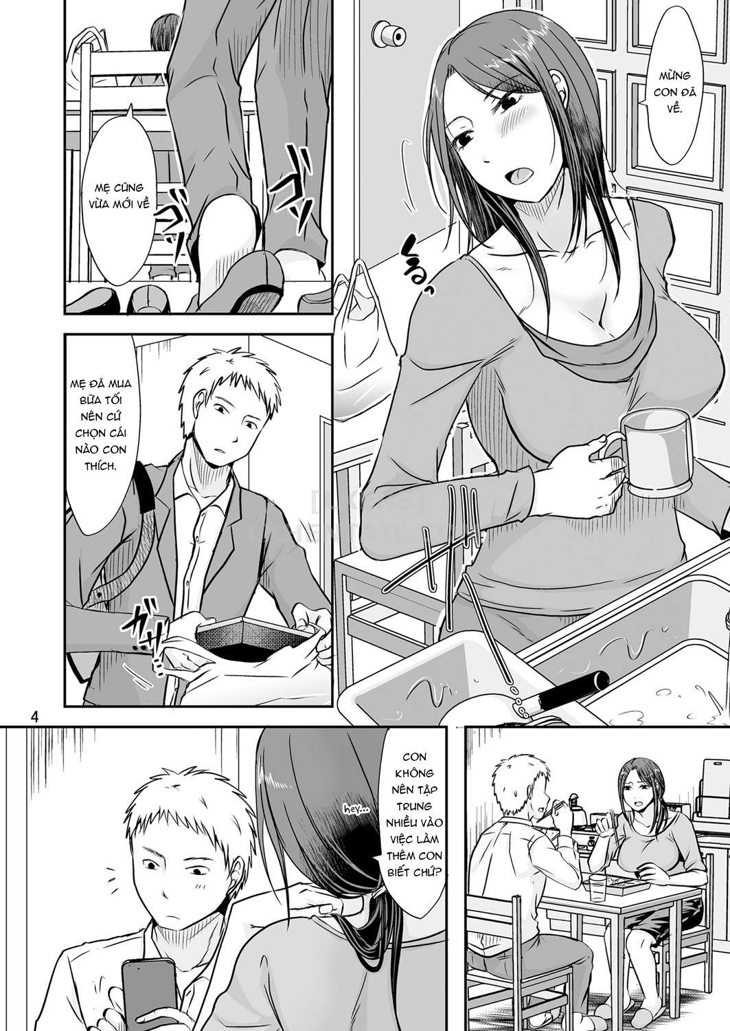 Đọc truyện hentai Uchi Ni Hayaku Kaettara - Oneshot