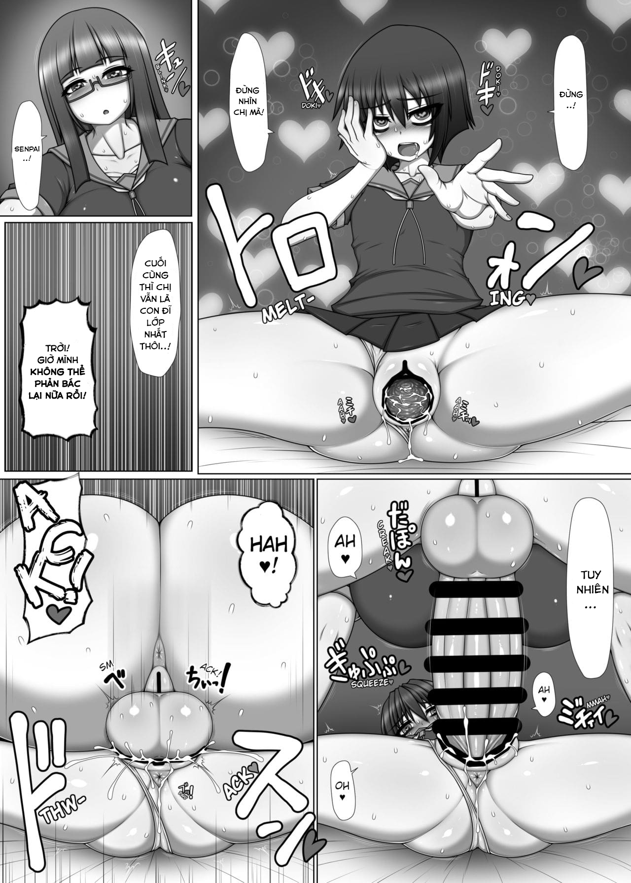 Đọc truyện hentai Bitch Ikka no Imouto ga Futanari Kouhai no Fudeoroshi Shitara Shinikaketa Hanashi. - Oneshot