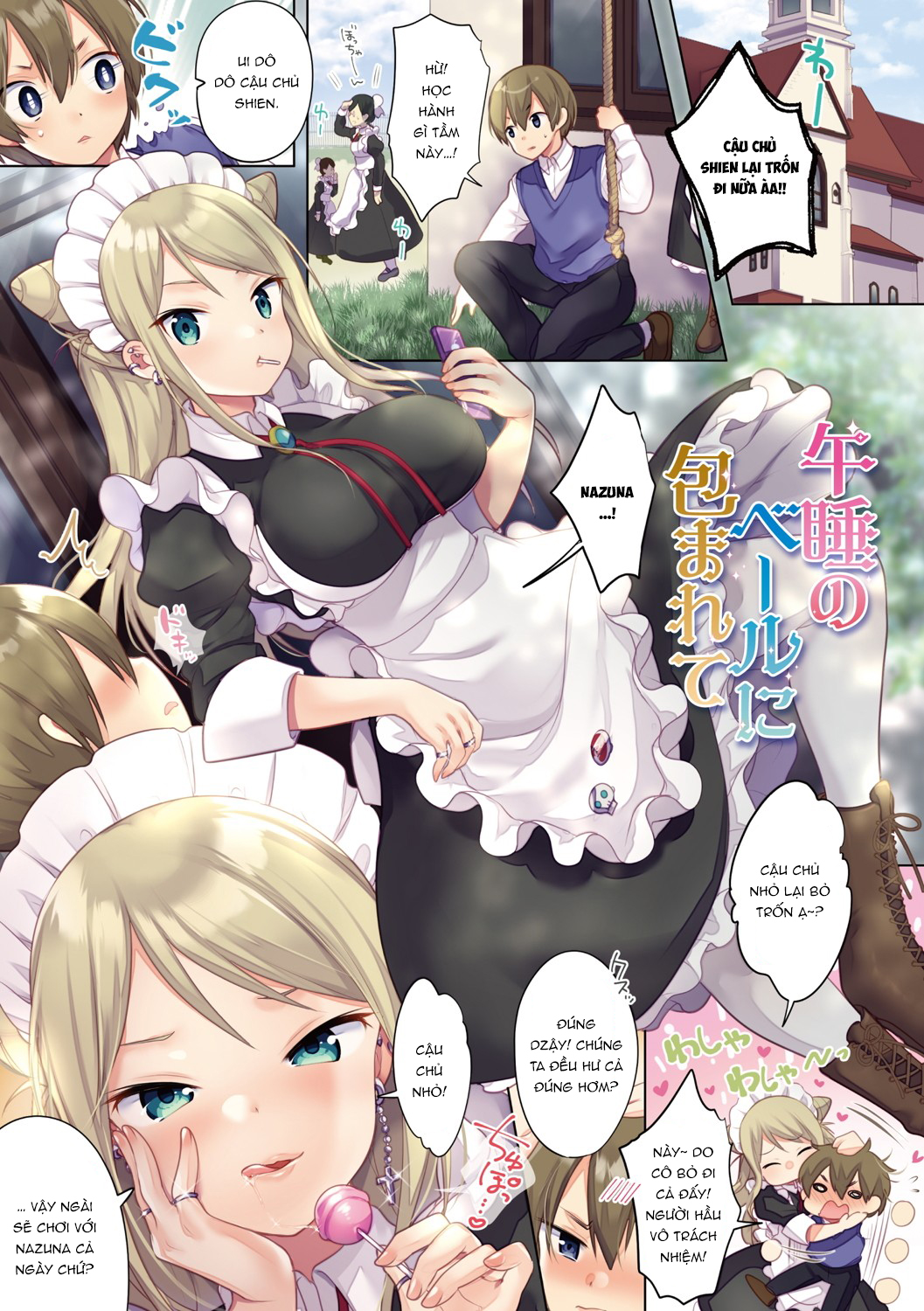 Đọc truyện hentai Cậu chủ nhỏ may mắn!! - Oneshot