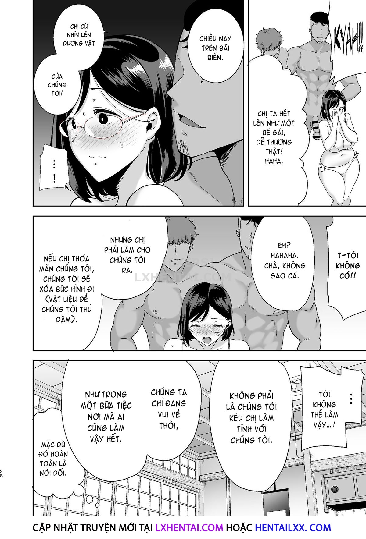 Đọc truyện hentai Natsuzuma ~Natsu, Ryokan, Nanpa Otoko-Tachi Ni Ochita Tsuma~ - Chap 1 - Có che