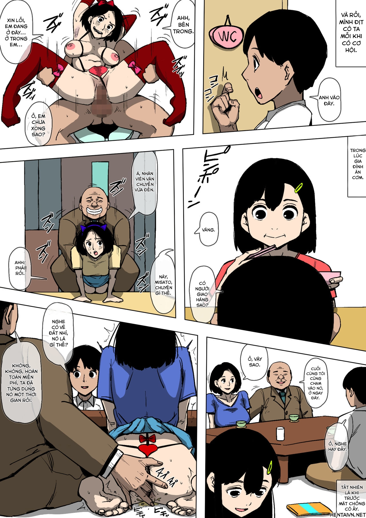 Đọc truyện hentai Tsuma to Gikei ga Katte ni SEX Shiteita - Oneshot